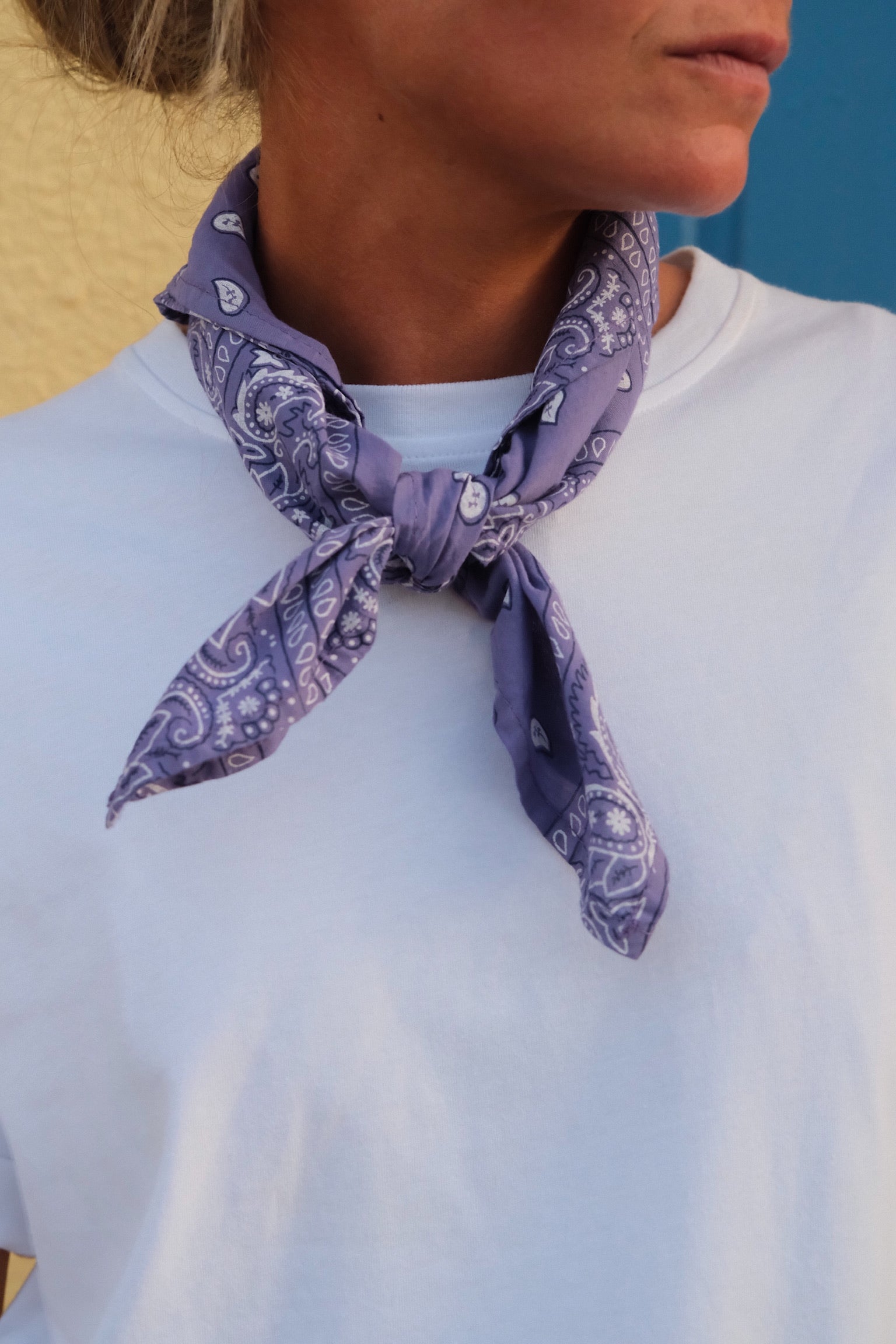 Lavender bandana scarf