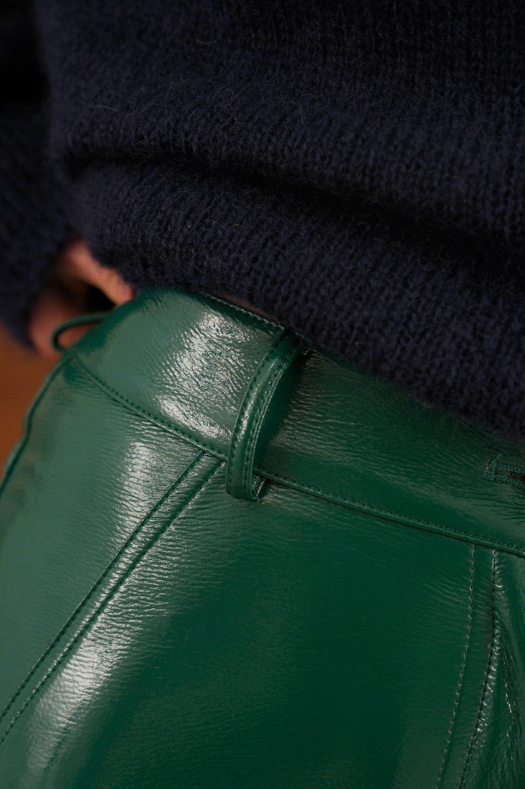 Pantalon BRUNE vinyle vert