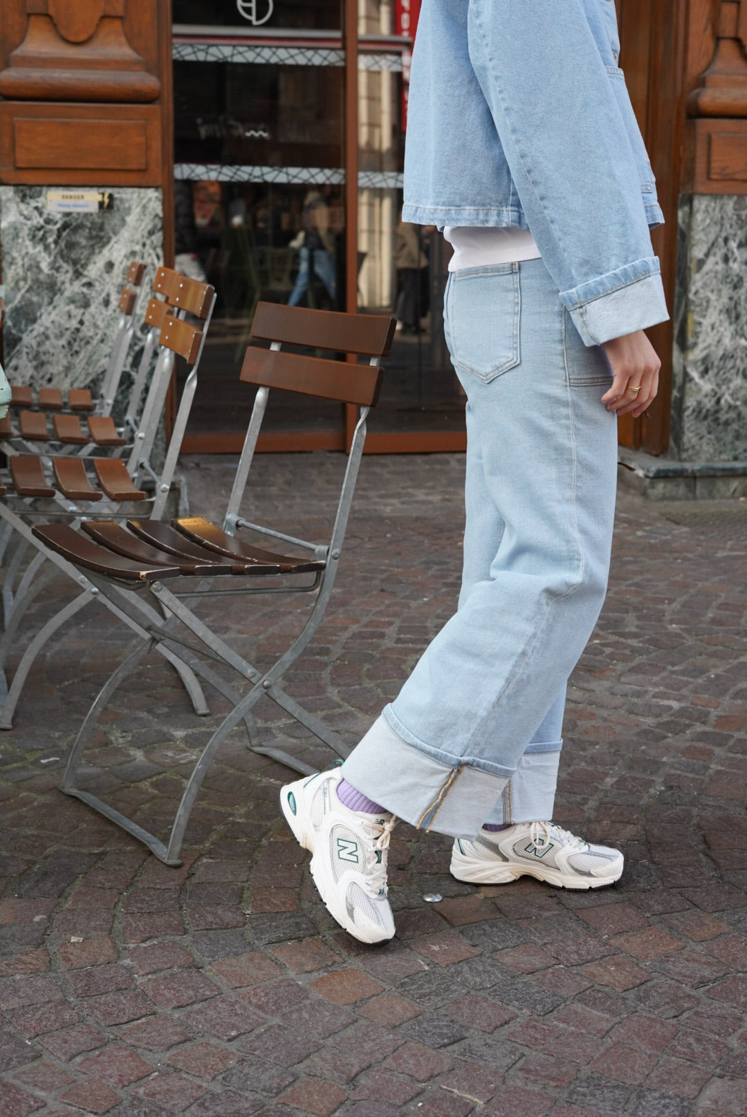 Jean revers Marcus denim clair