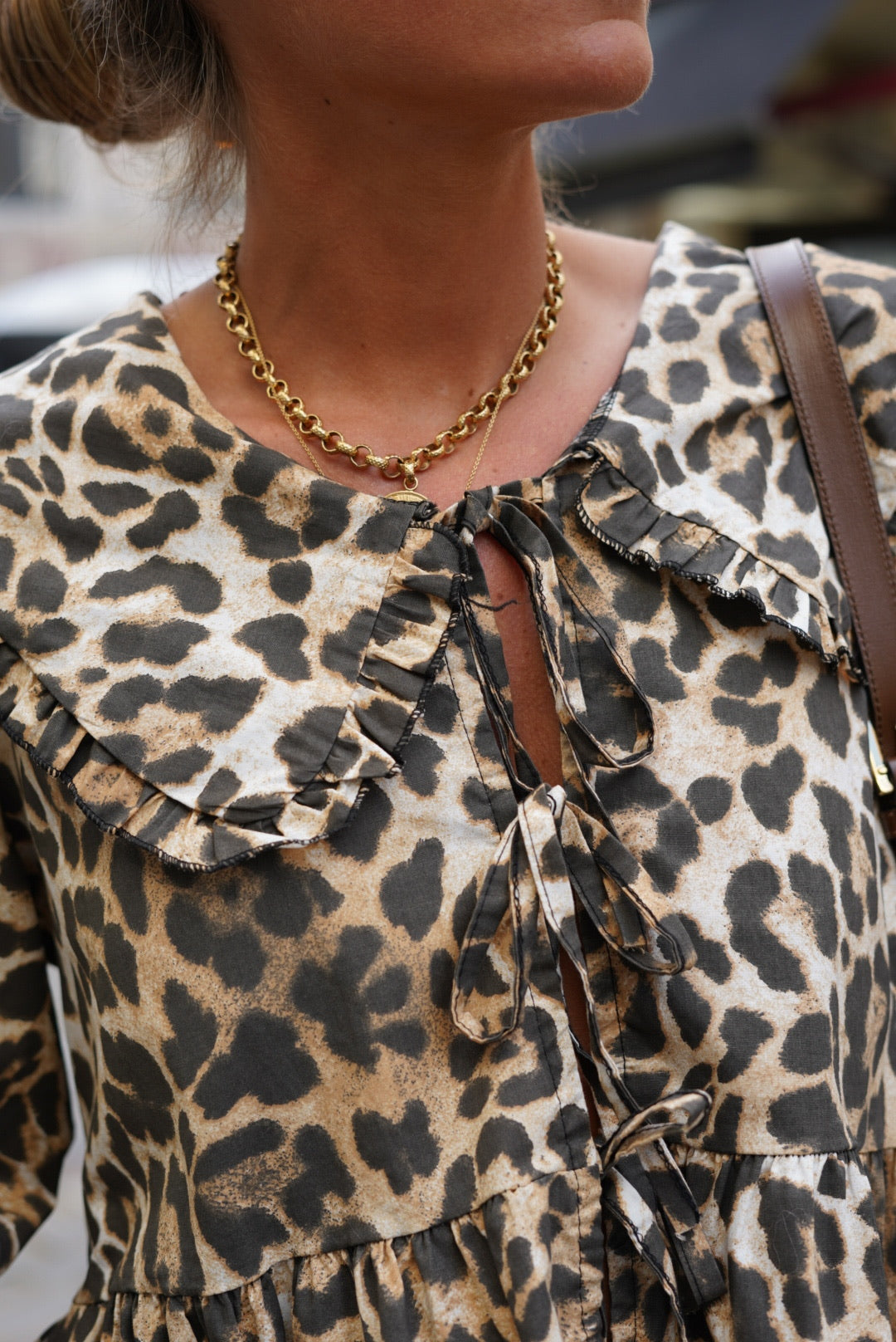 Blouse Salomé léopard camel