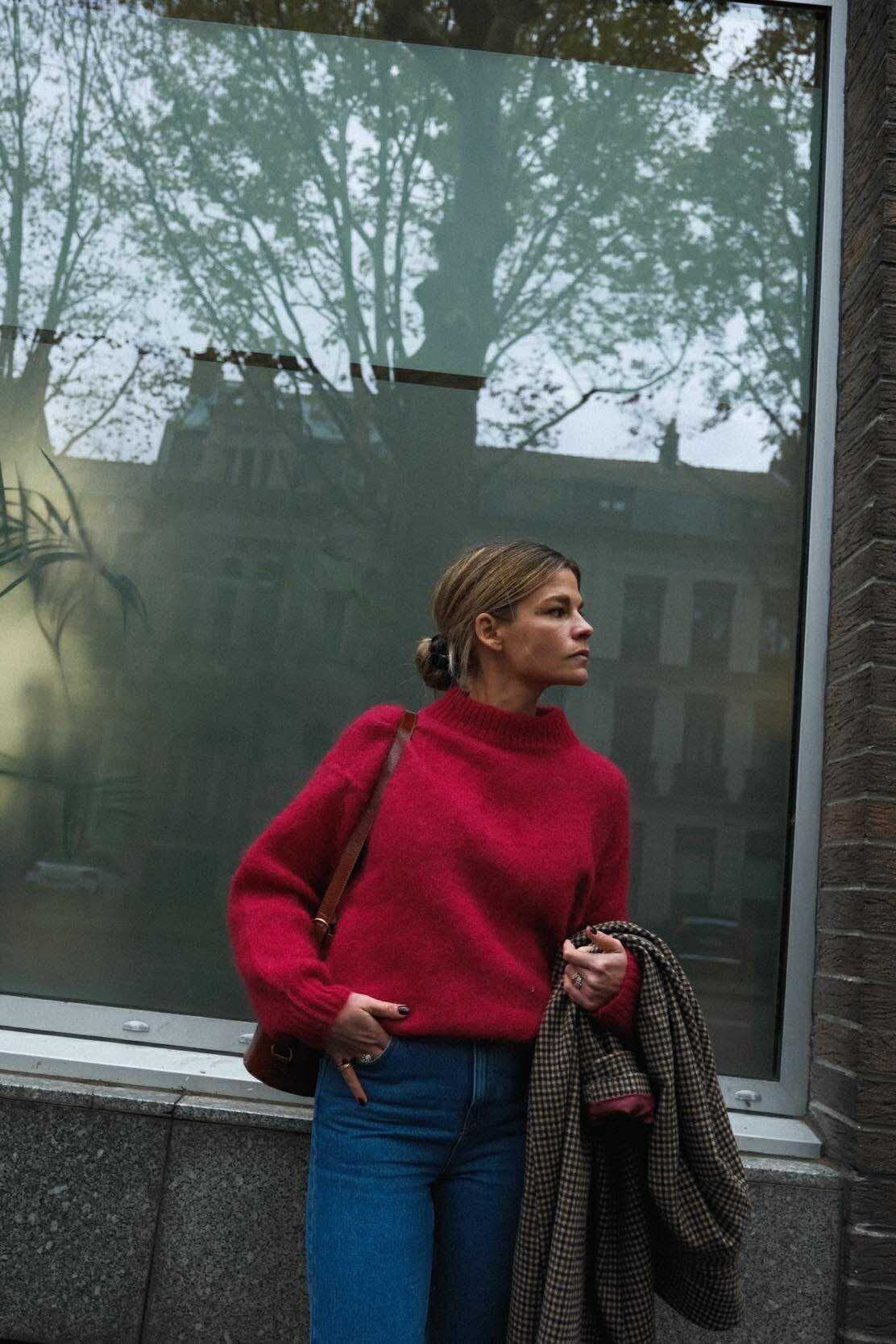 Pull ERIC rouge foncé