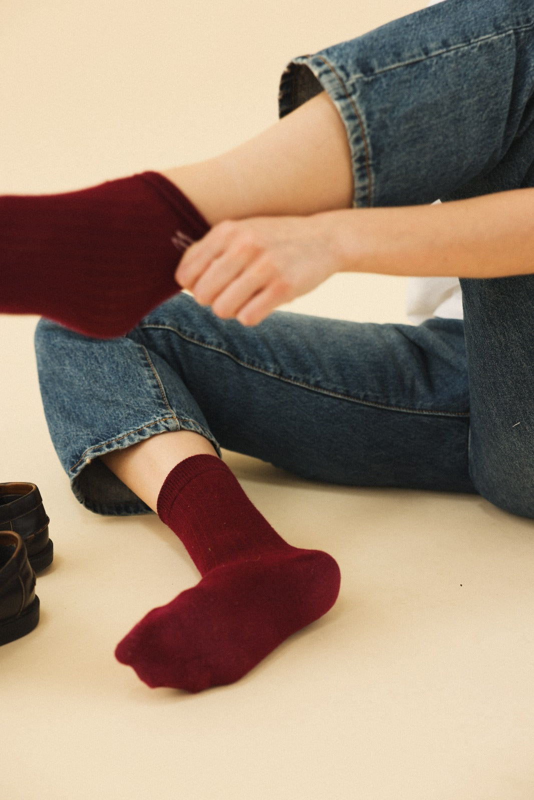Chausettes FILIPPA bordeaux