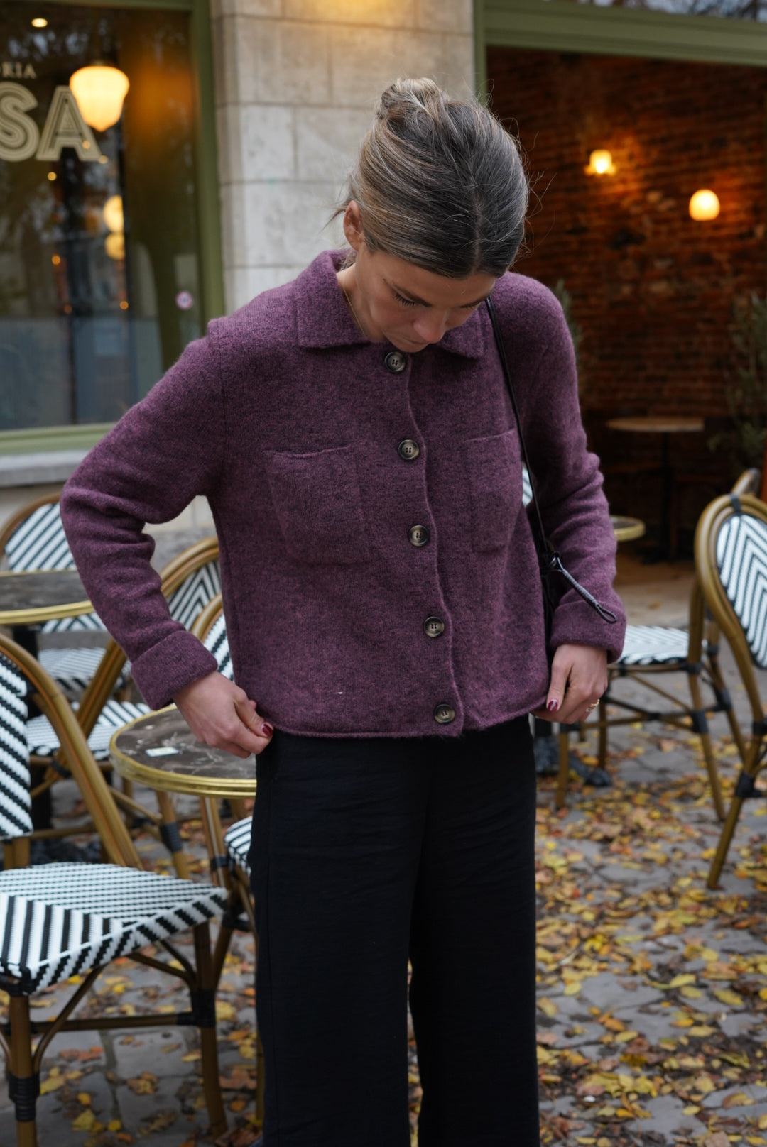 Gilet Alexandre prune