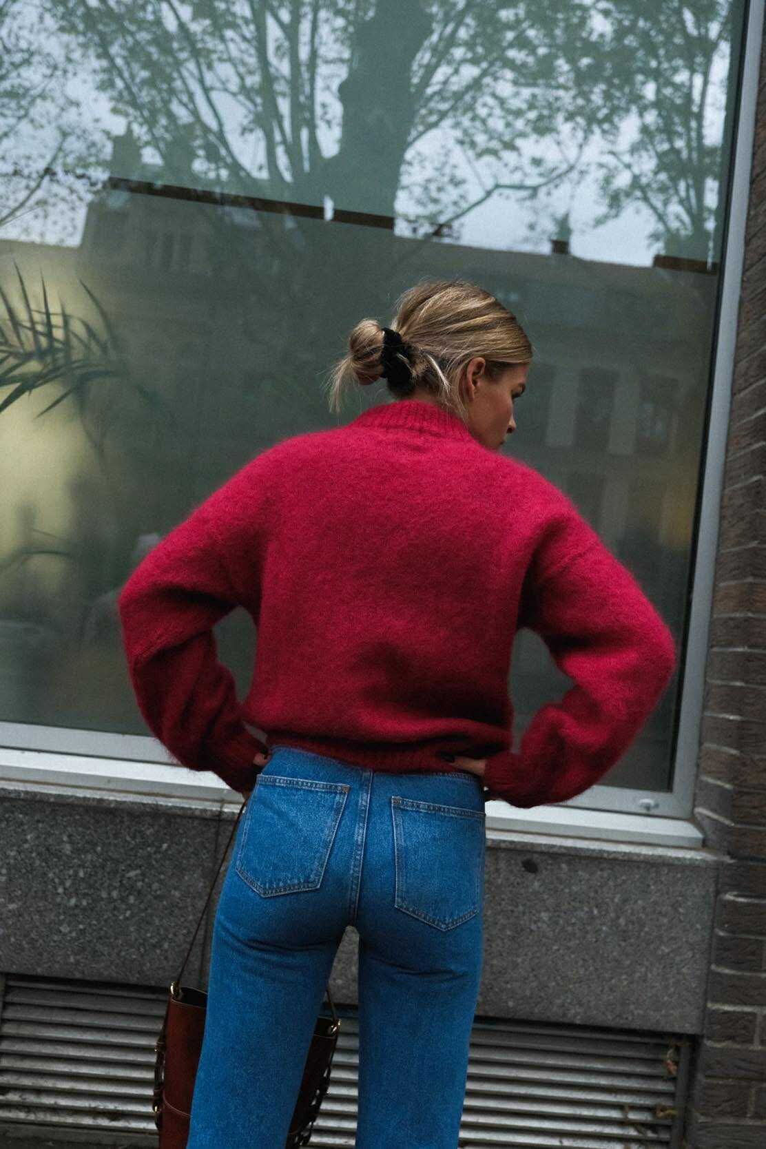 Pull ERIC rouge foncé