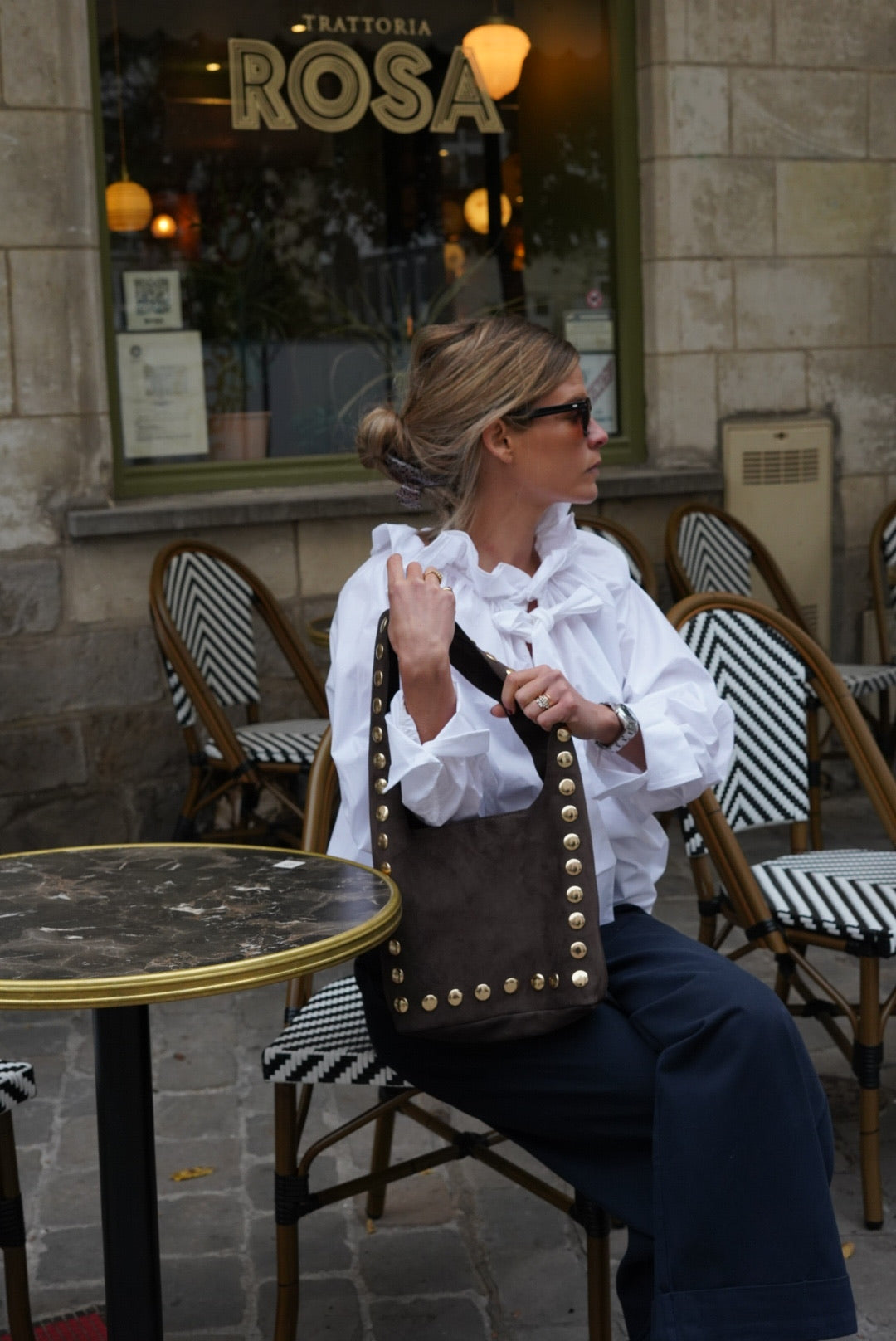 Sac daim clou chocolat