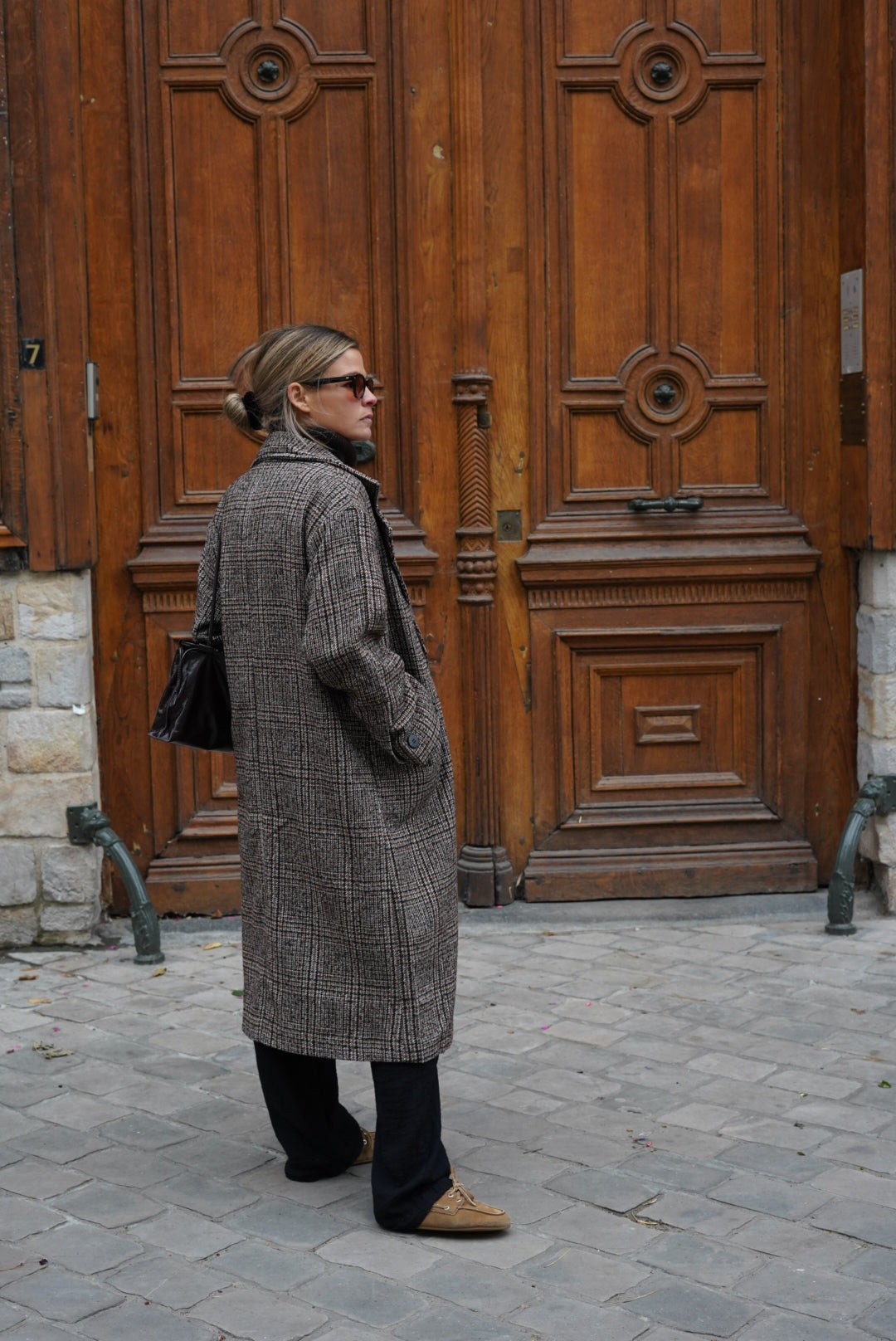 Manteau Nicolas carreaux chocolat