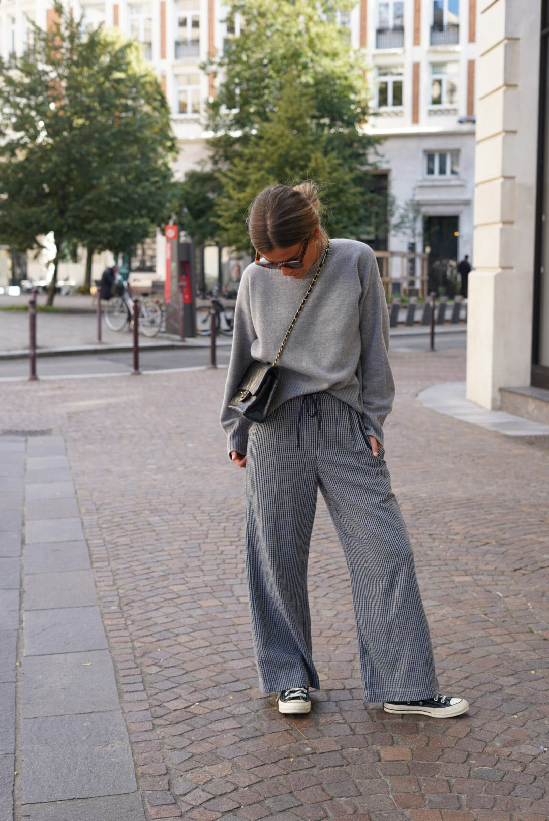 Pantalon Nestor vichy bleu