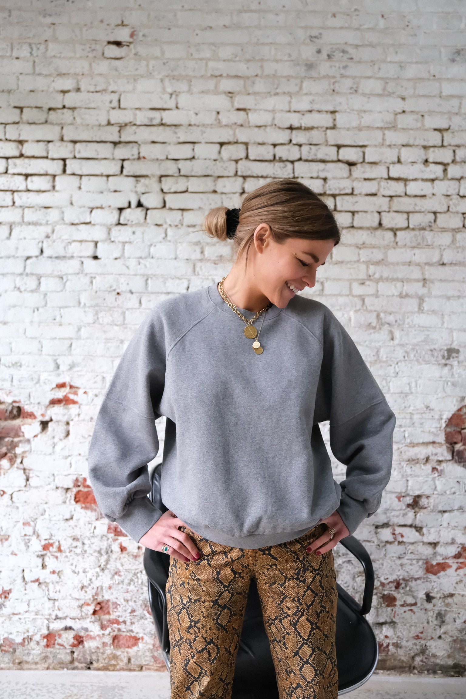 Sweat JOSEPH gris chiné