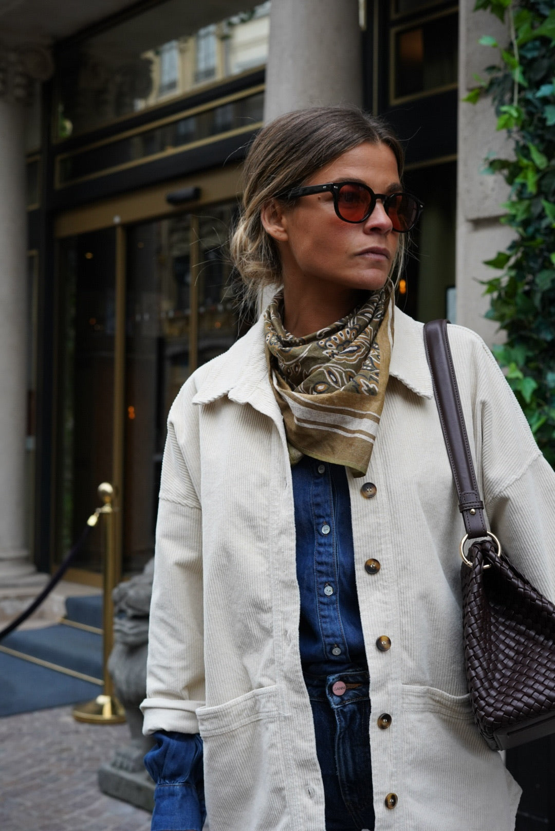 Foulard TOM motif kaki