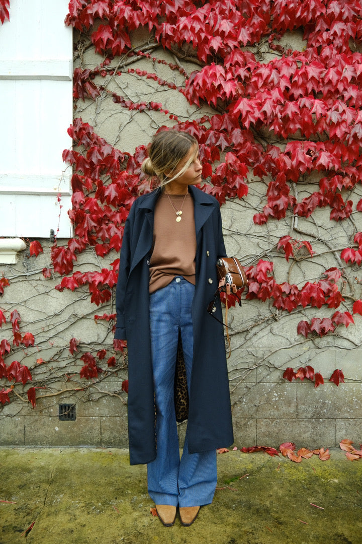 Trench PAUL marine/léopard