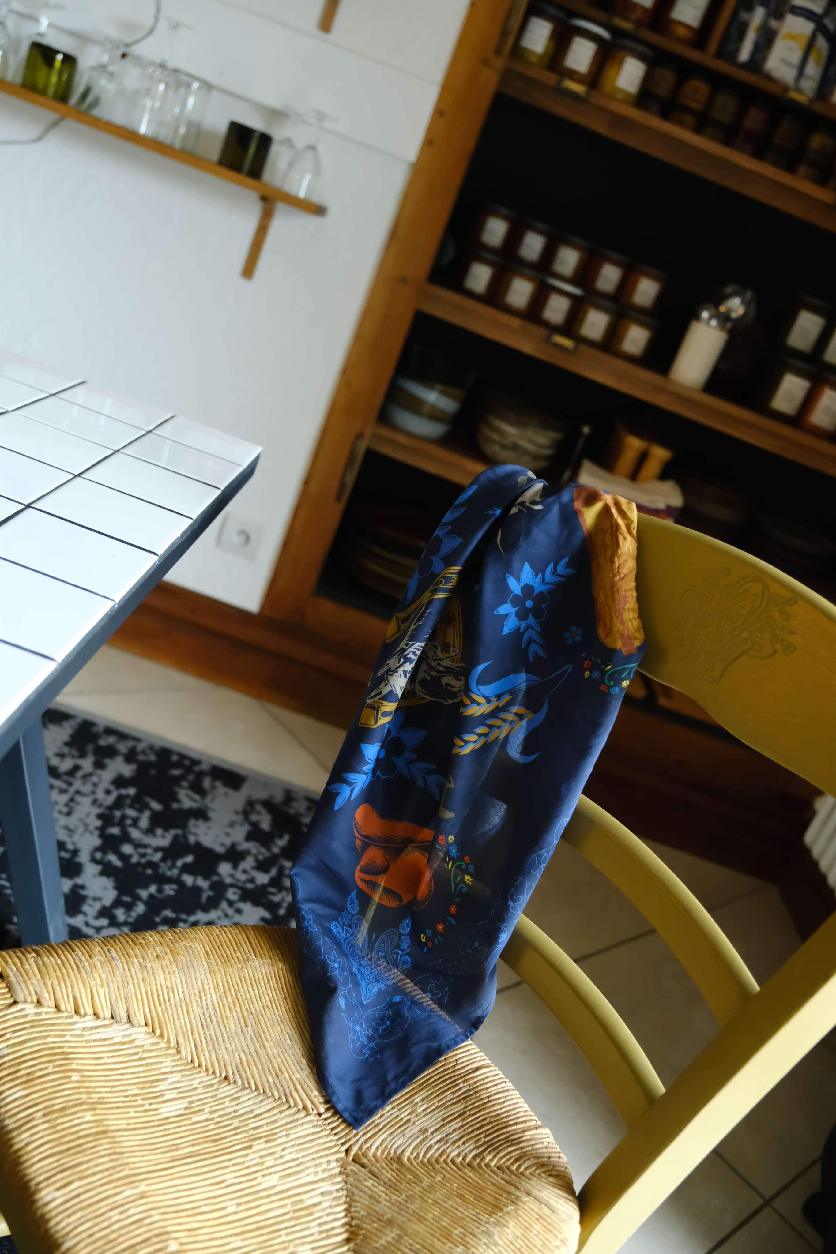 Foulard GEORGES motif marine