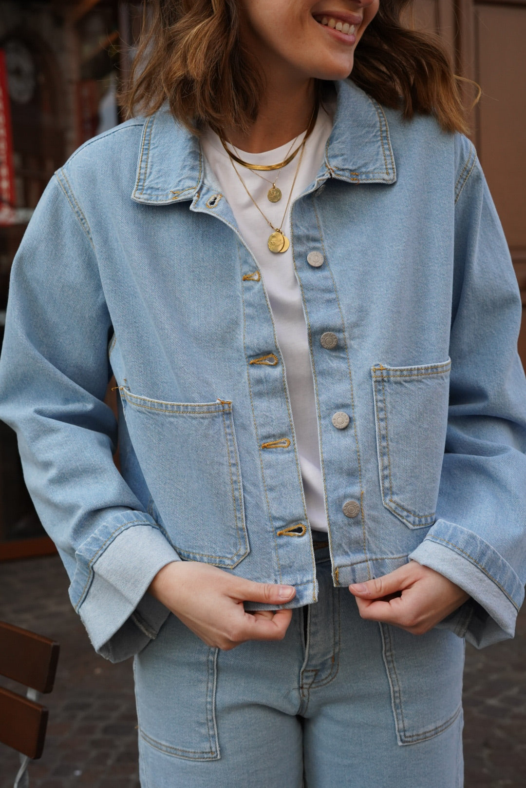 Veste Juliette denim clair