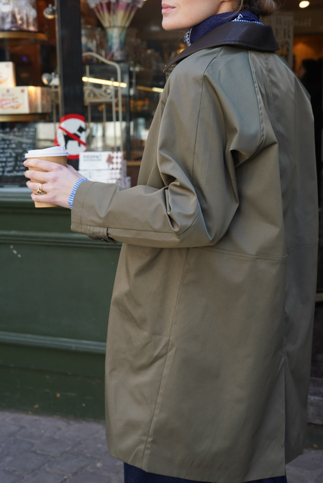 Veste Emma mi-longue kaki