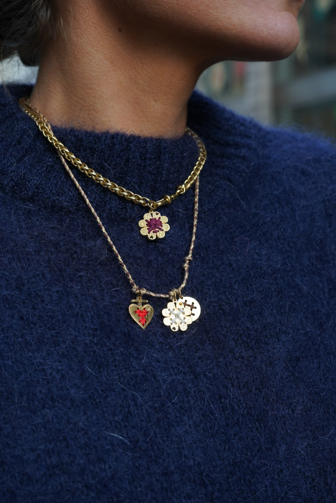 Collier MAHAUT bordeaux