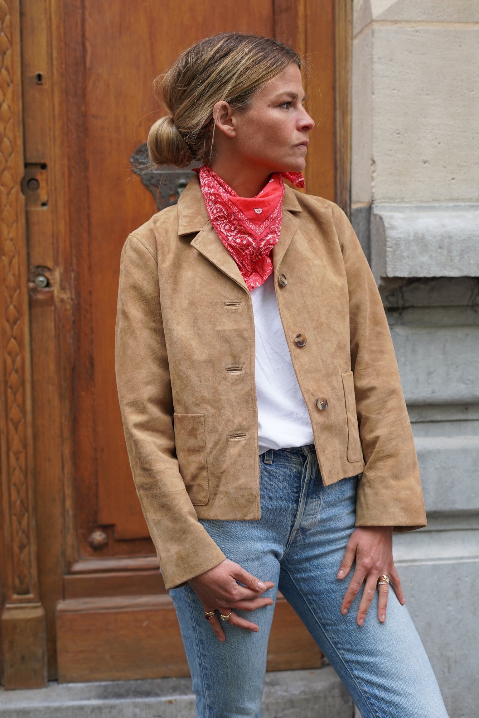 Veste Alix daim camel