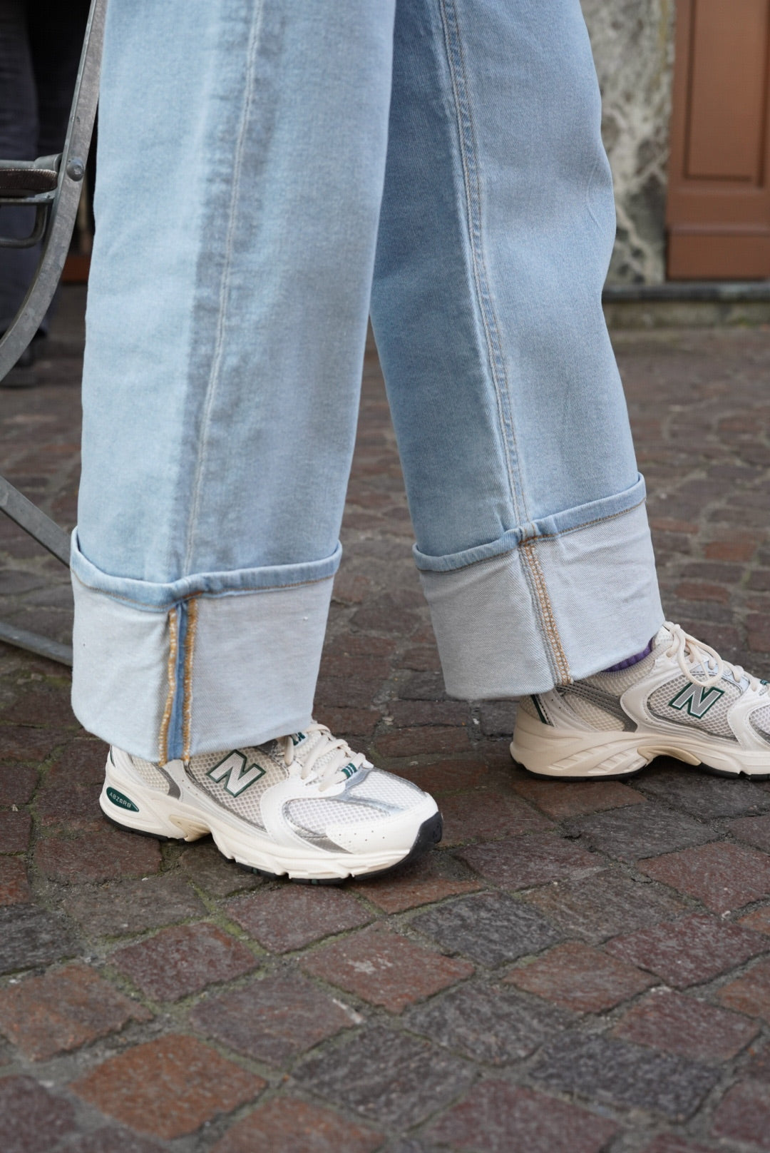 Jean revers Marcus denim clair