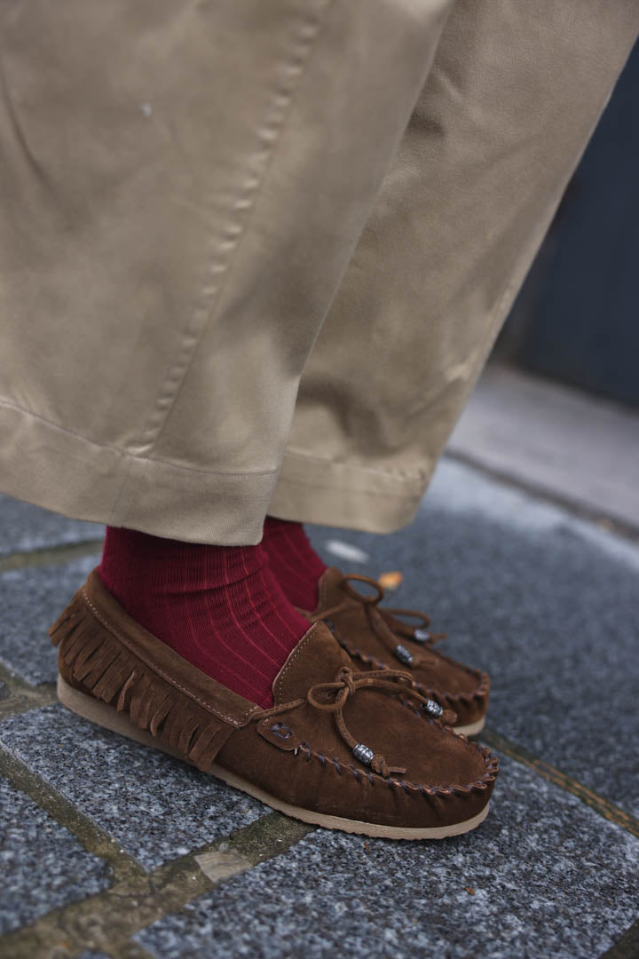 Mocassins daim chocolat