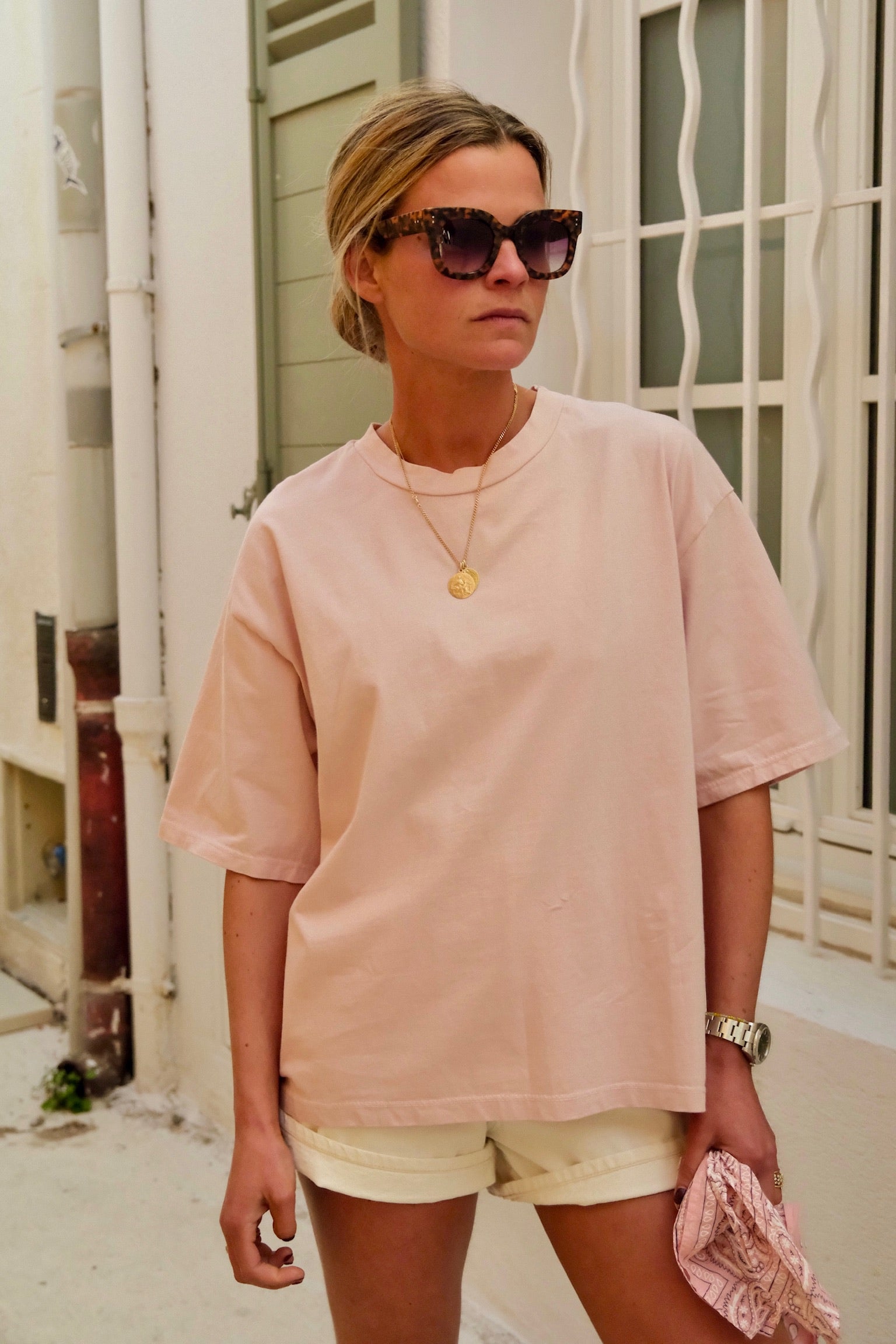 T-shirt Achille rose pâle