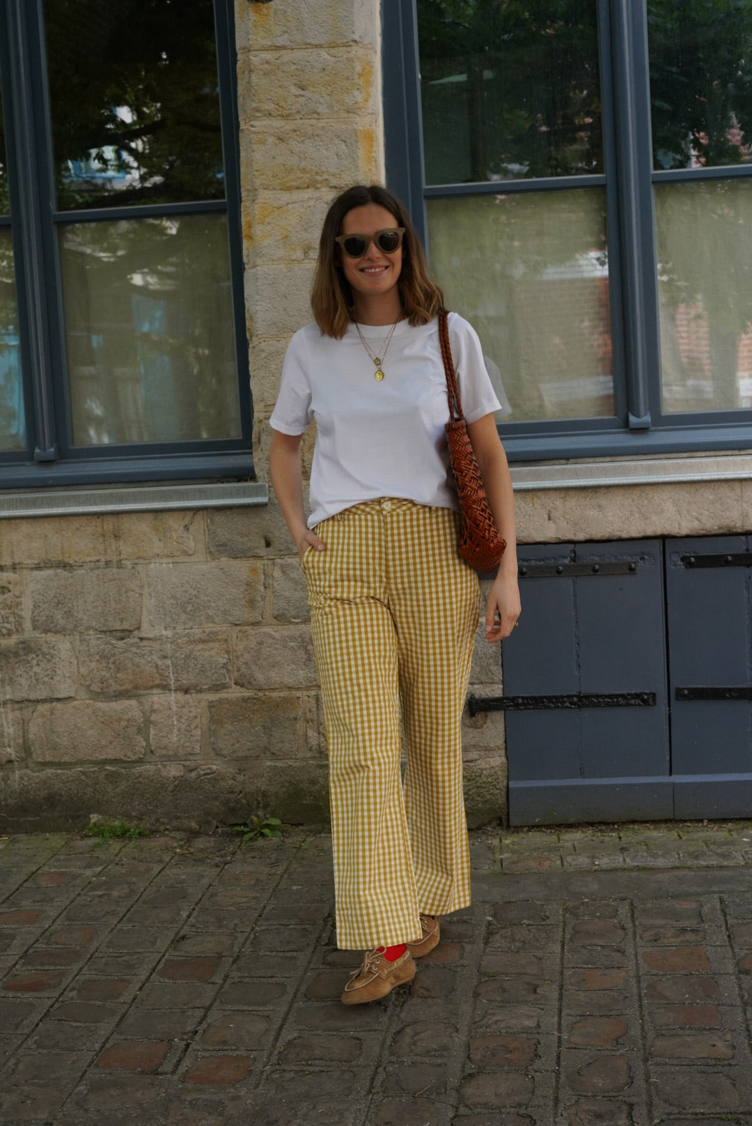 Pantalon Emile vichy jaune
