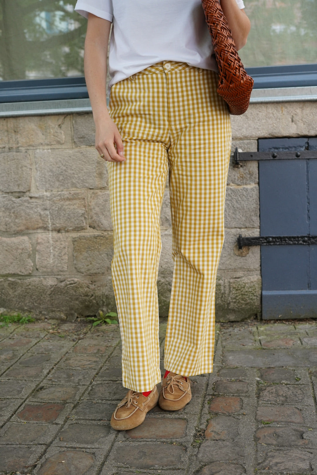 Pantalon Emile vichy jaune