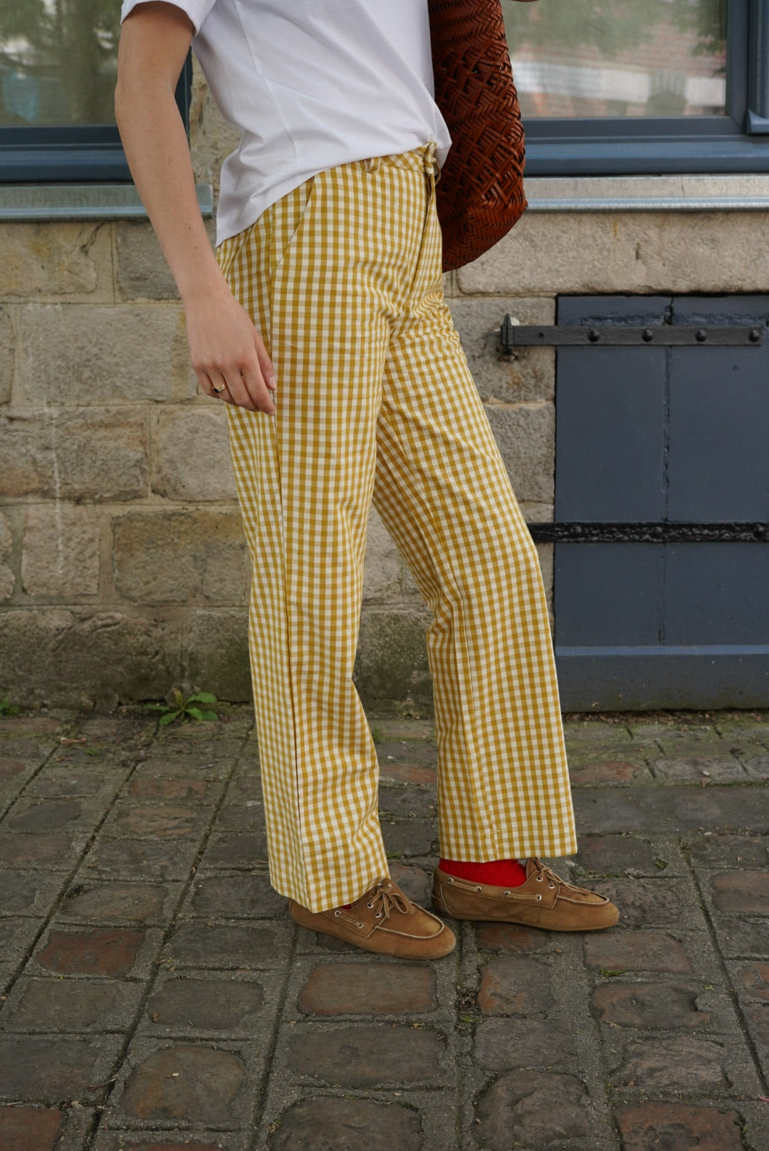 Pantalon Emile vichy jaune