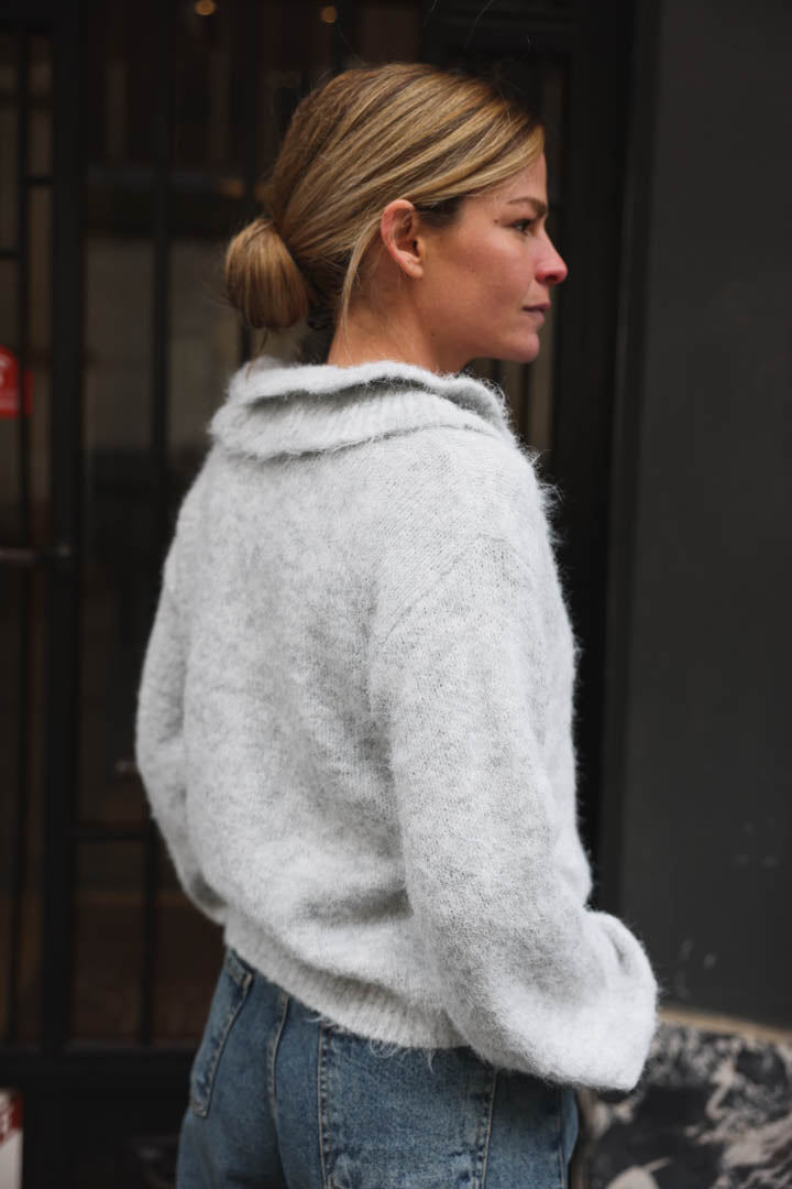 Léonard light grey cardigan