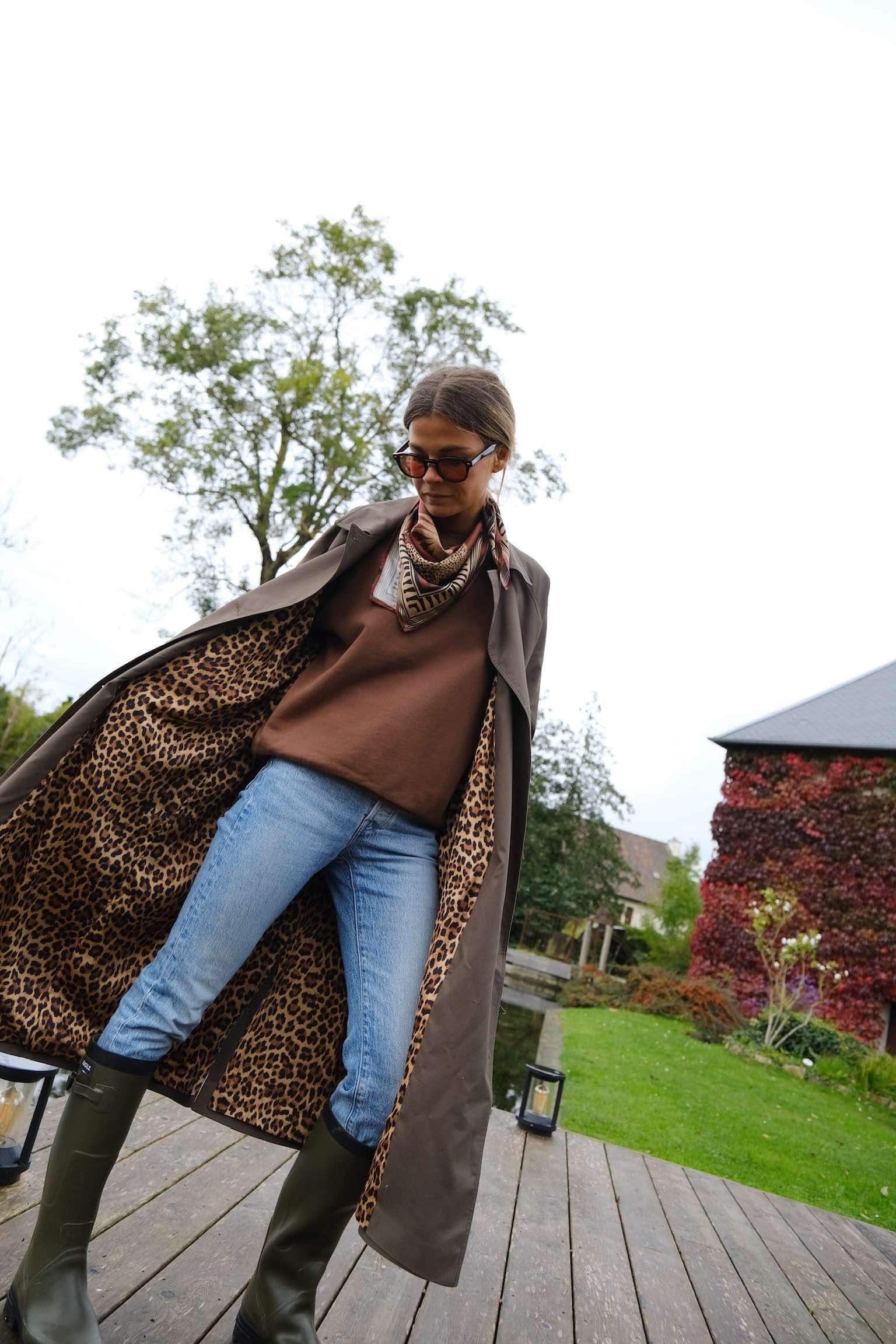 Trench PAUL kaki/léopard