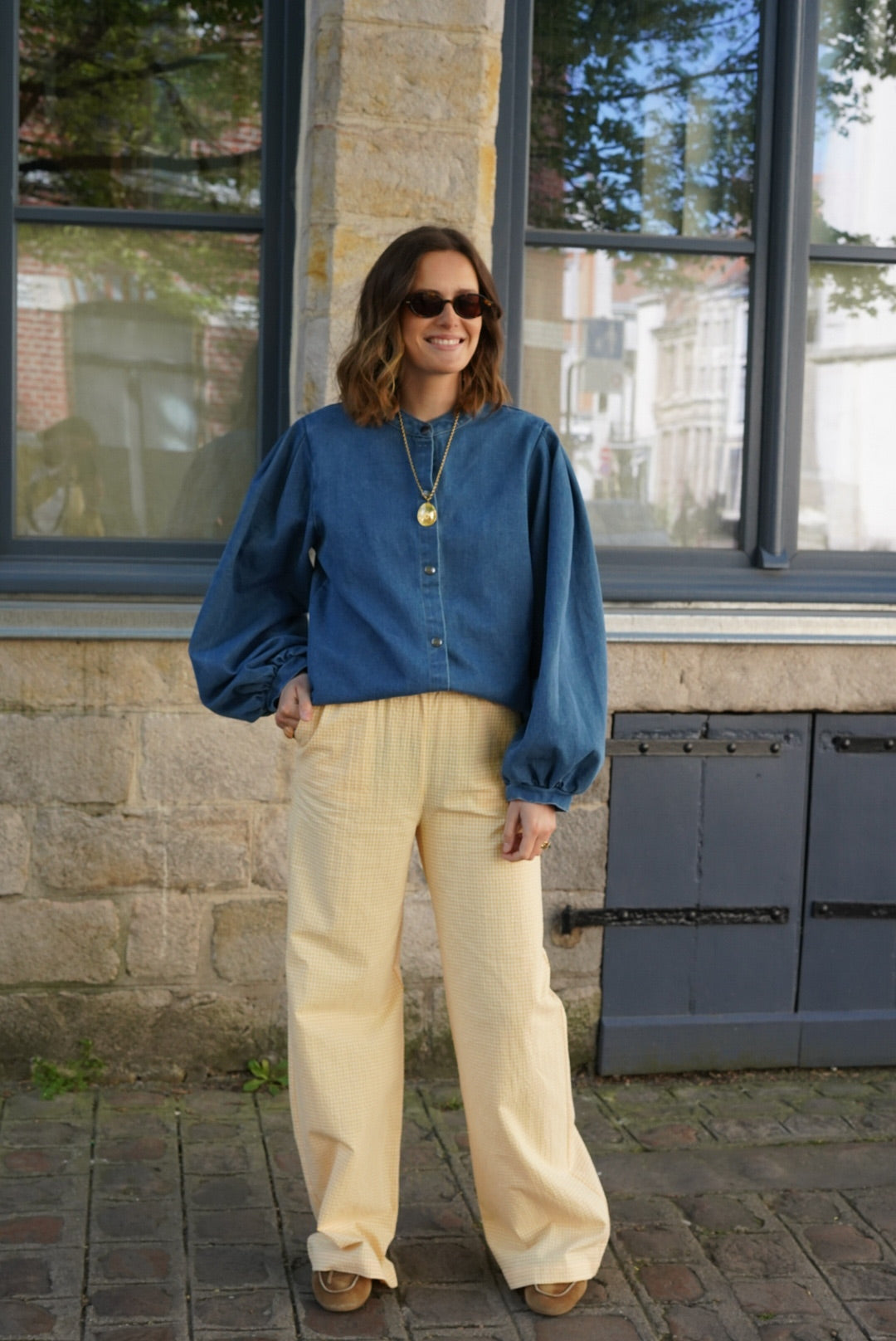 Pantalon ARTHUR vichy jaune