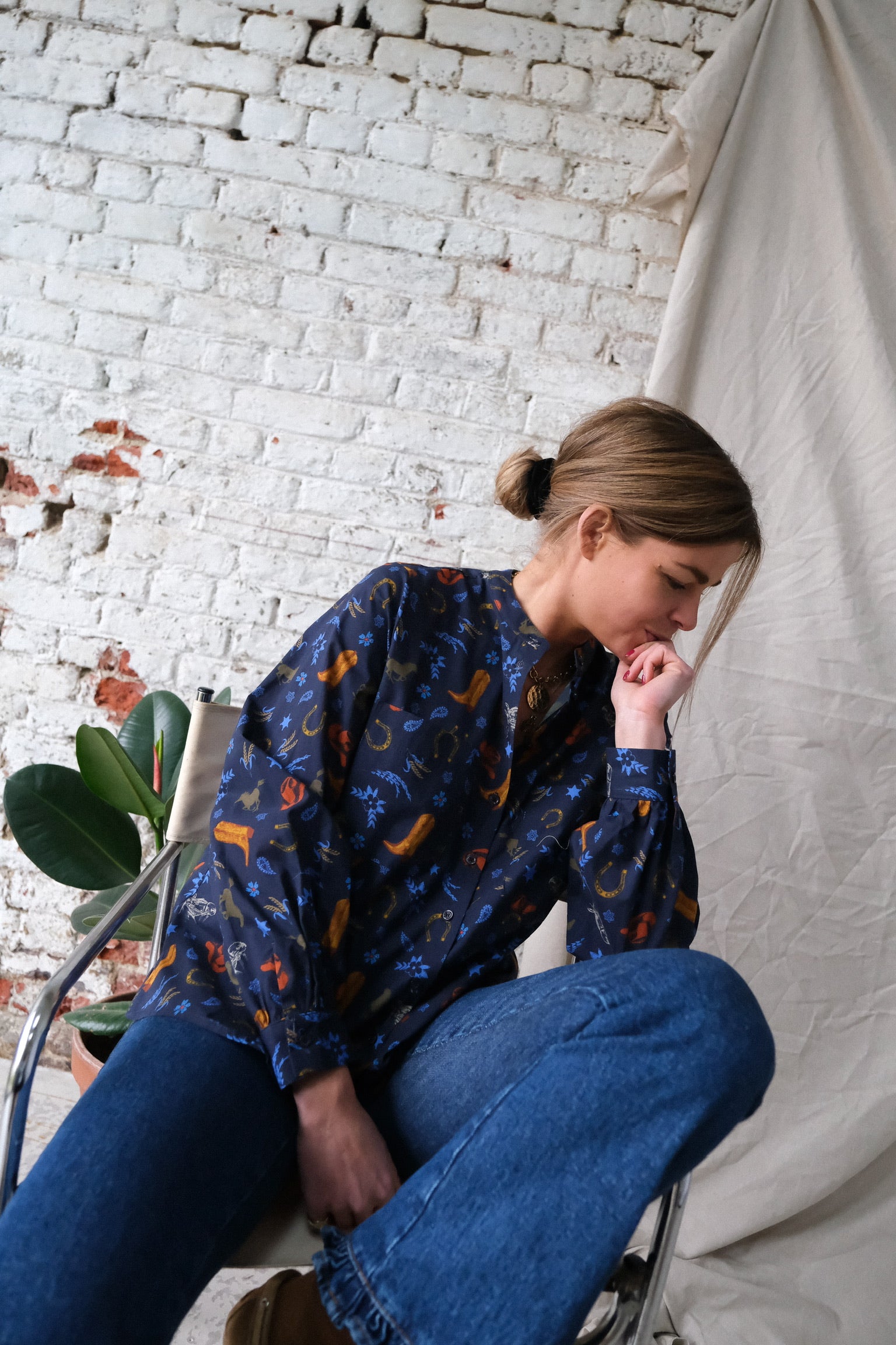 Chemise MARIA cowboy marine