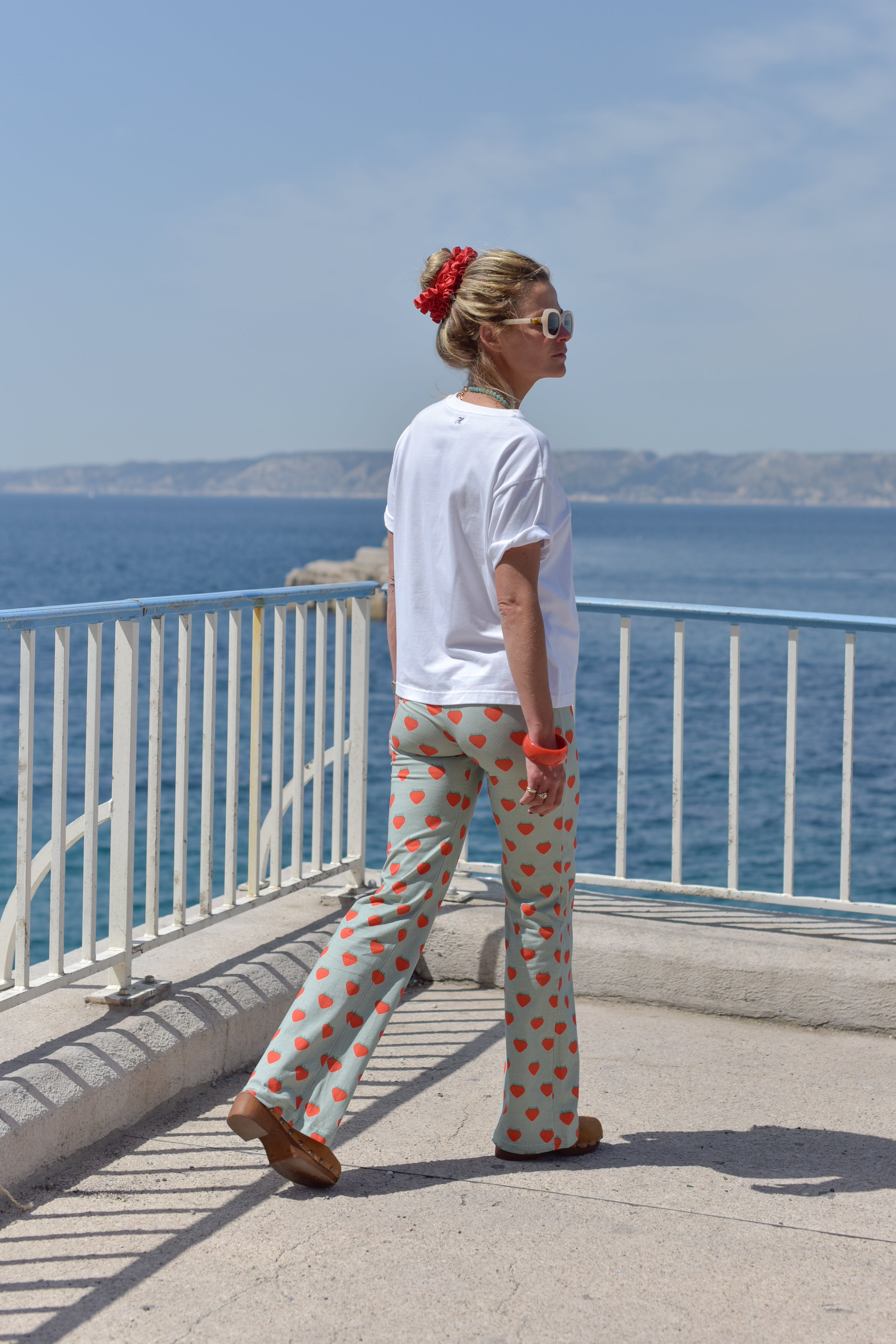 Pantalon ERIKA fraise aqua