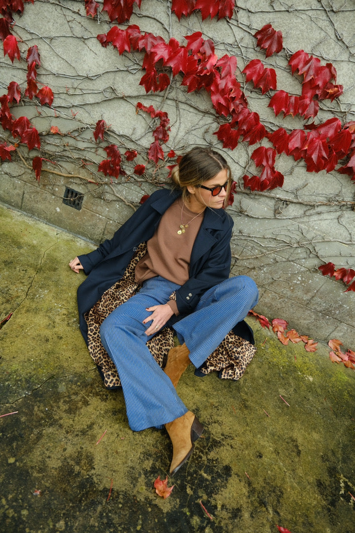 Trench PAUL marine/léopard