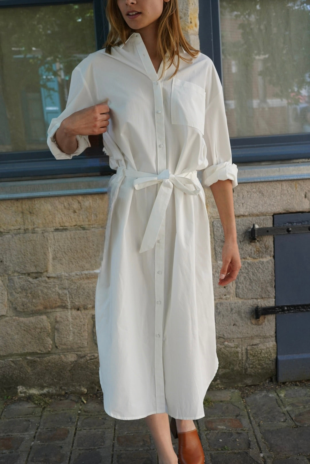 Robe chemise Angèle blanc