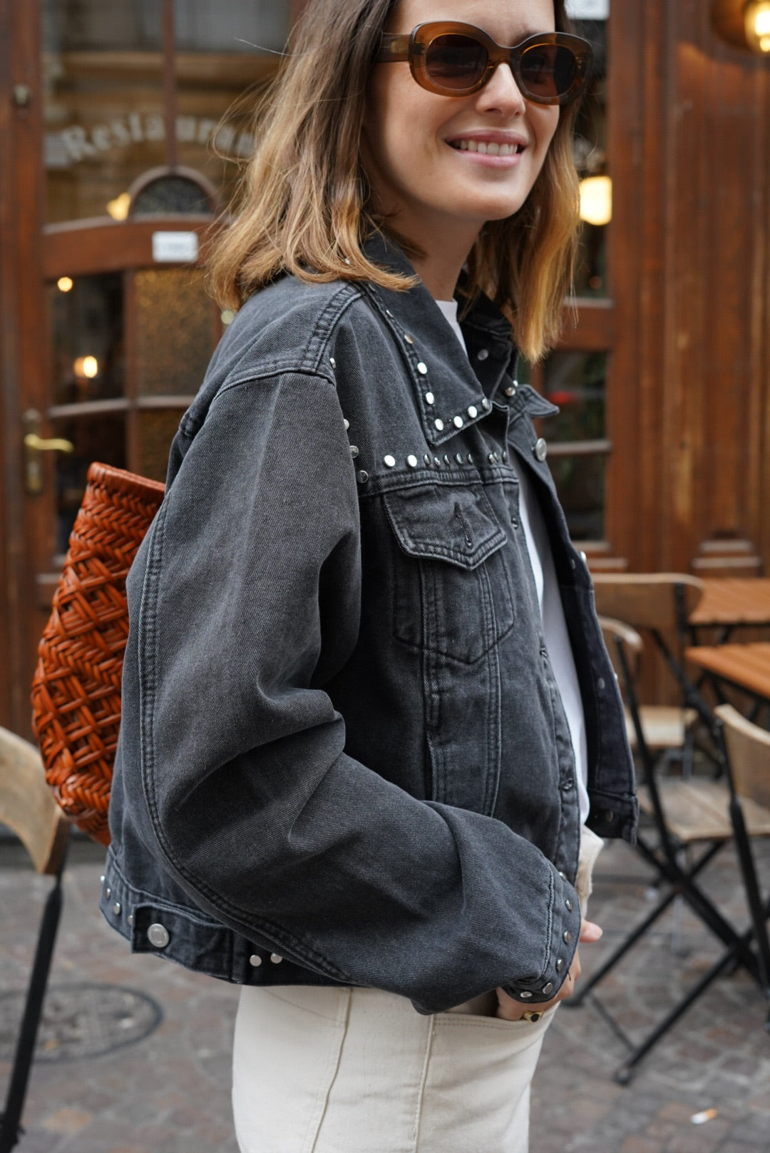 Veste Thelma denim noir