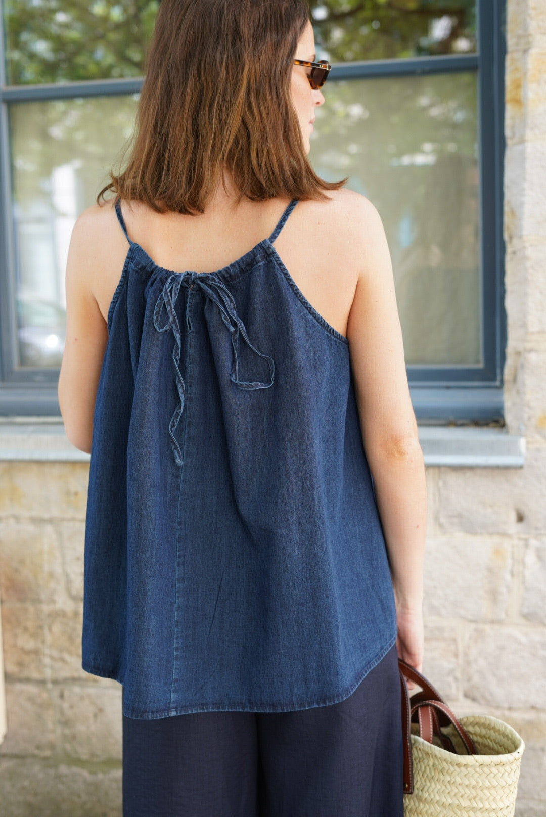 Top Albert denim foncé