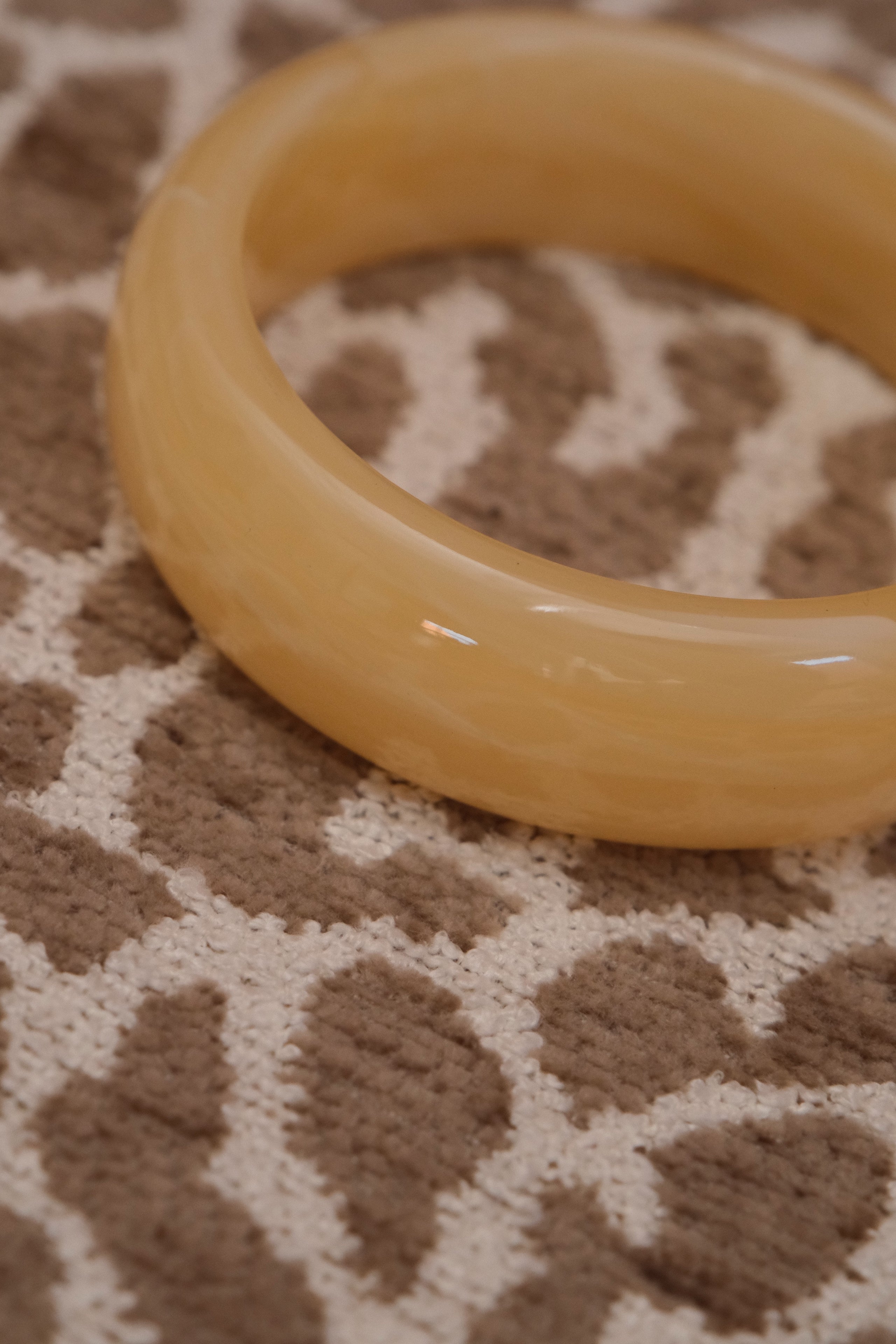 Thick Ecru Resin Bangle