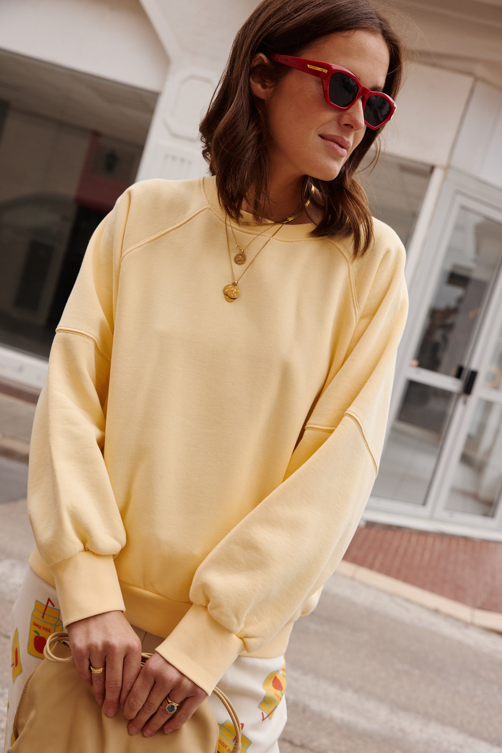 Sweat JOSEPH jaune citron