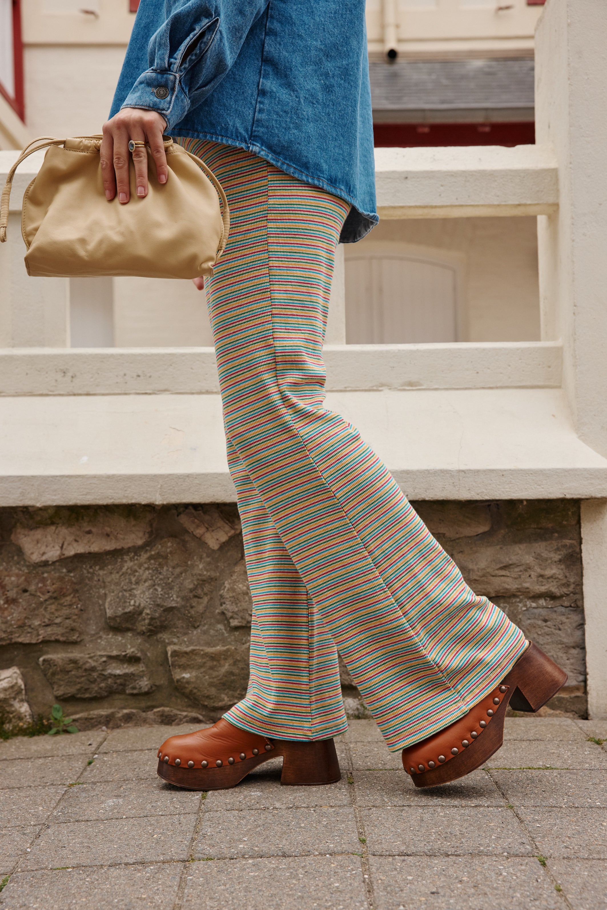 Pantalon ANTOINE rayure multicolore
