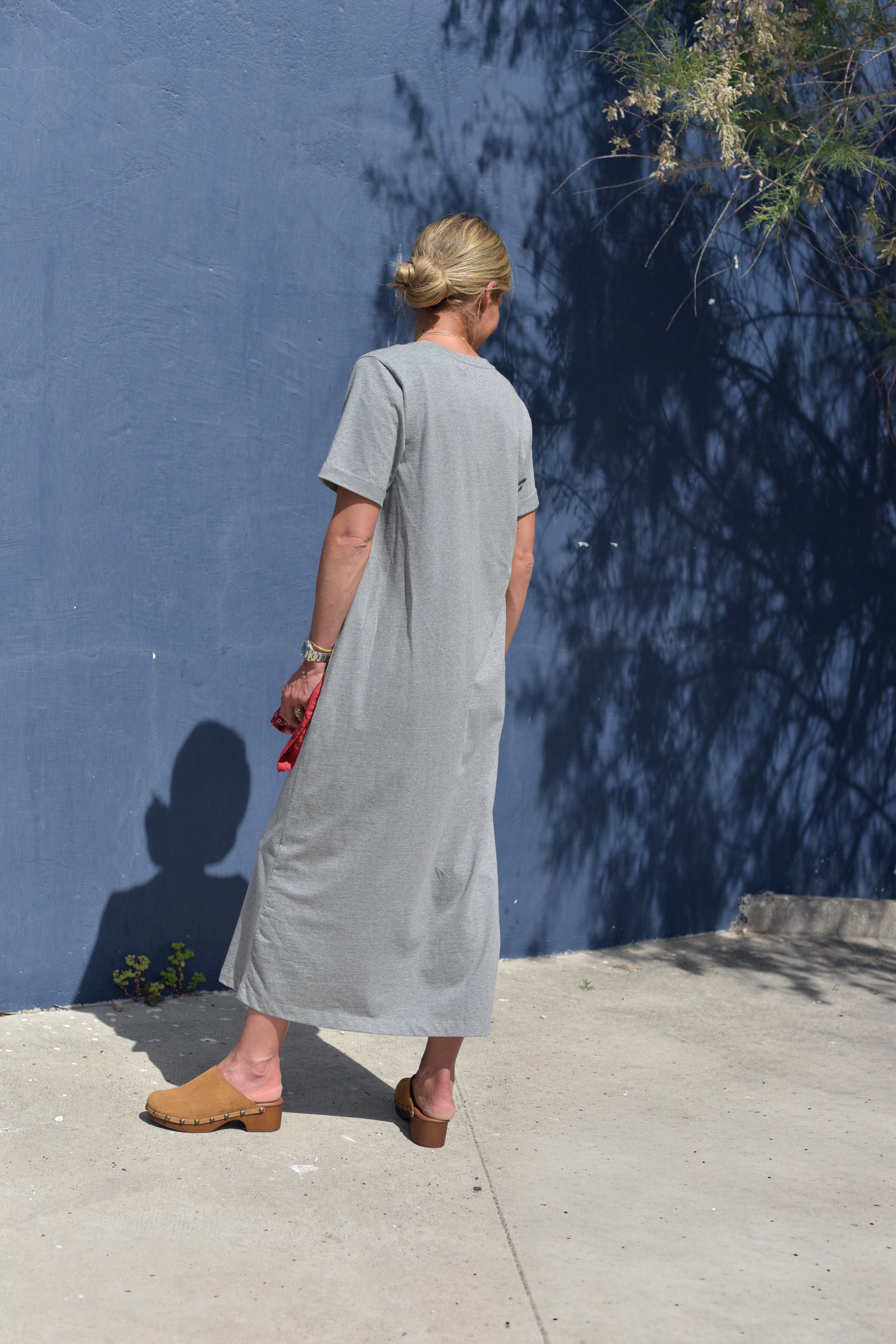 Robe t-shirt ALEXIA gris chiné