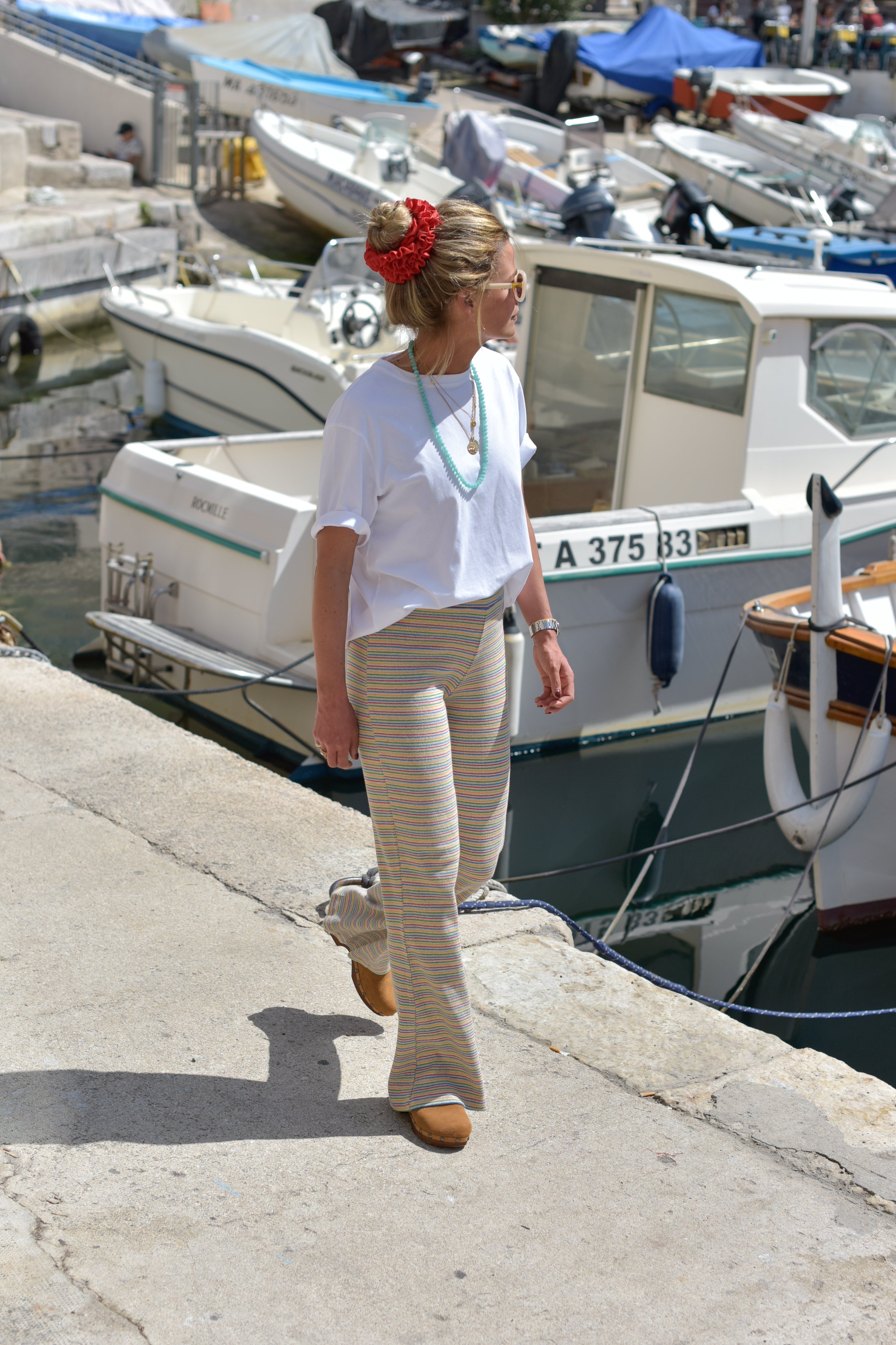 Pantalon ANTOINE rayure multicolore