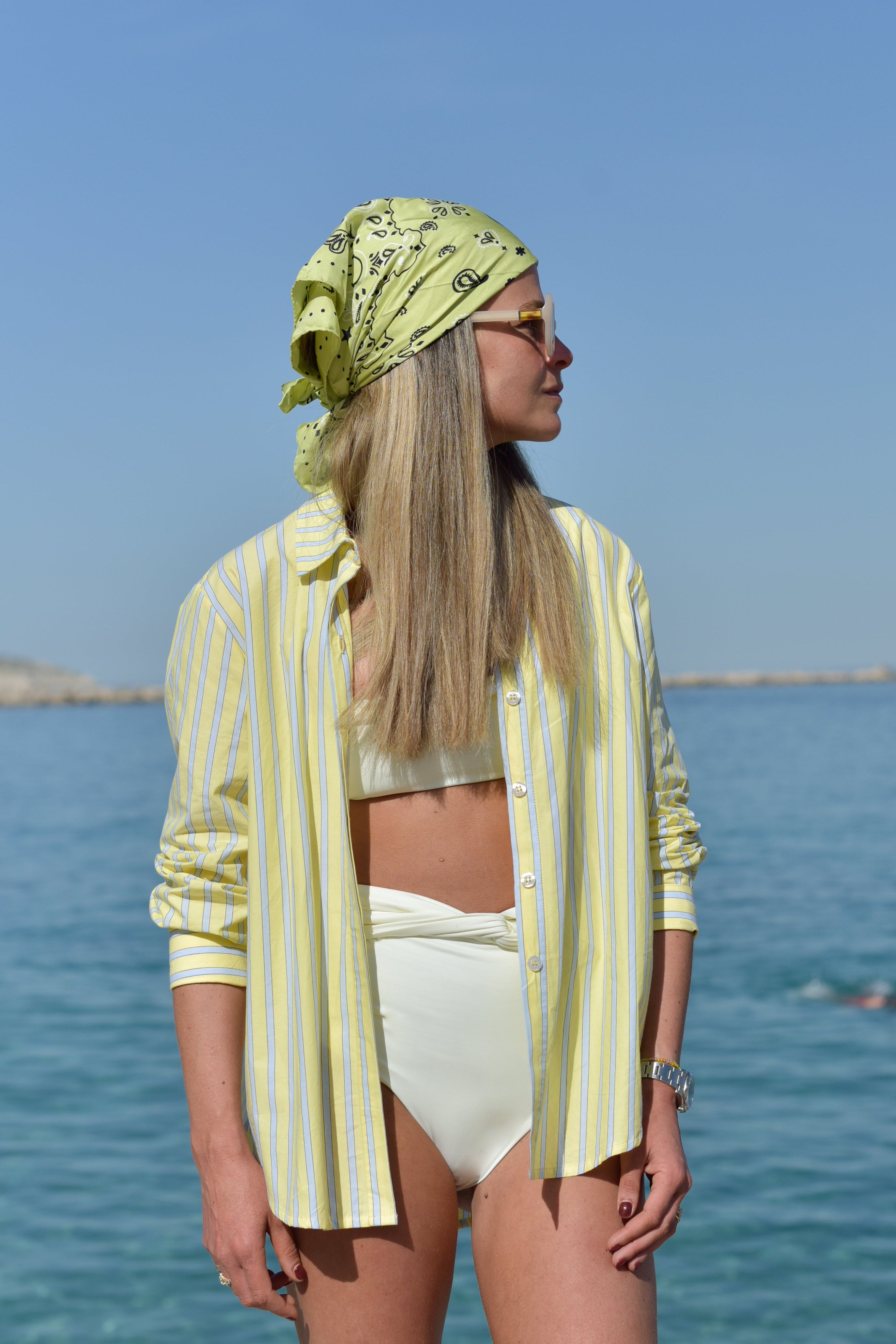 Chemise ARGENTINE rayure jaune
