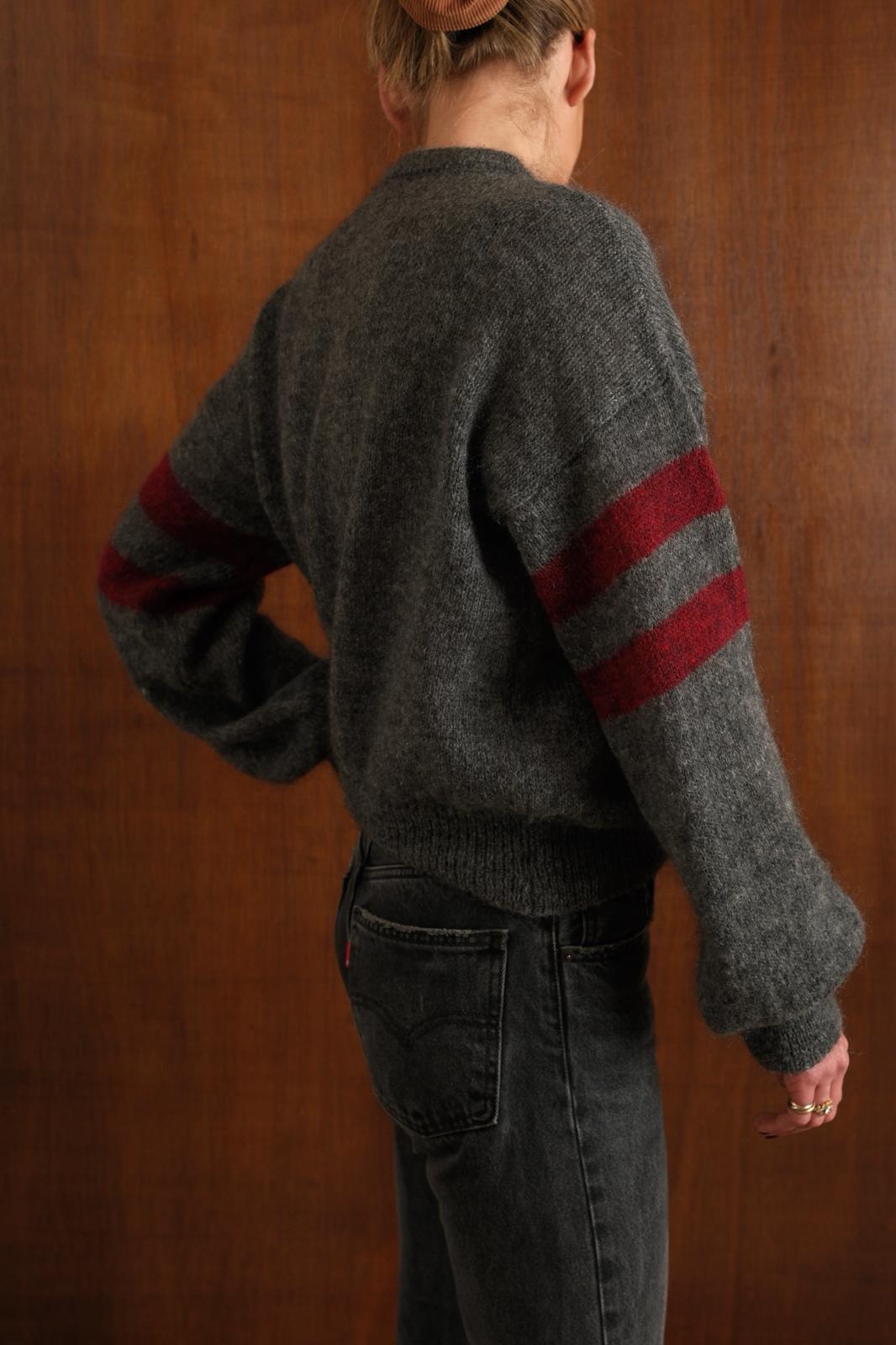 Gilet LEAH gris/bordeaux