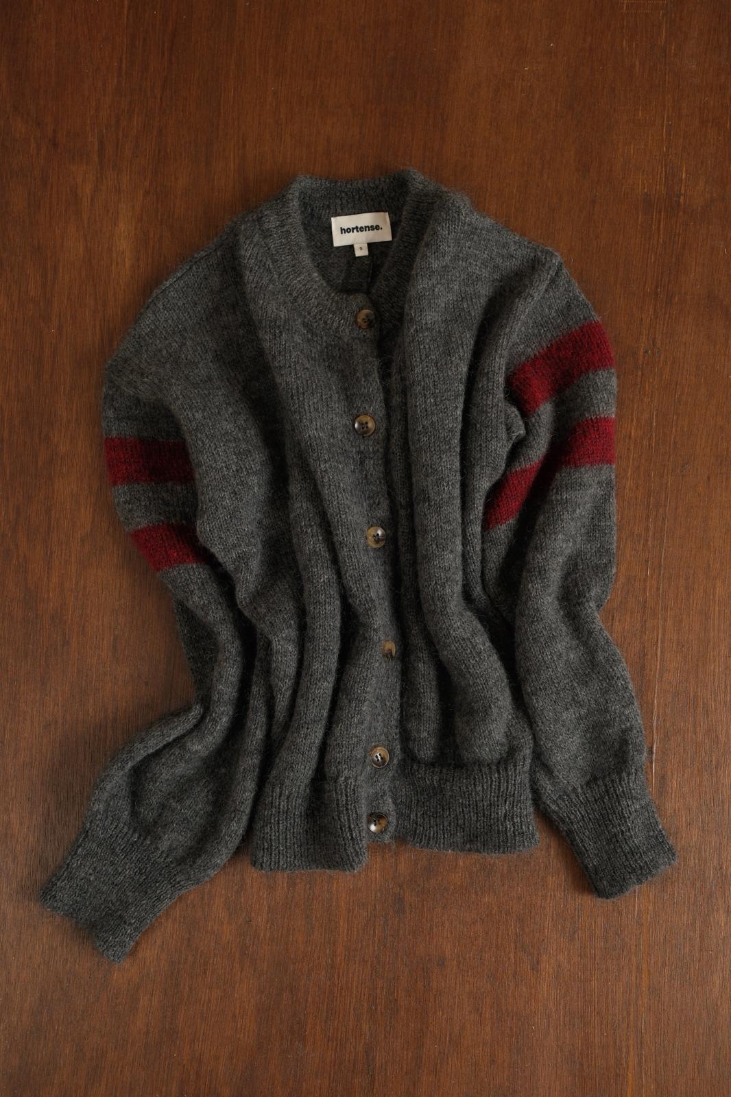 Gilet LEAH gris/bordeaux