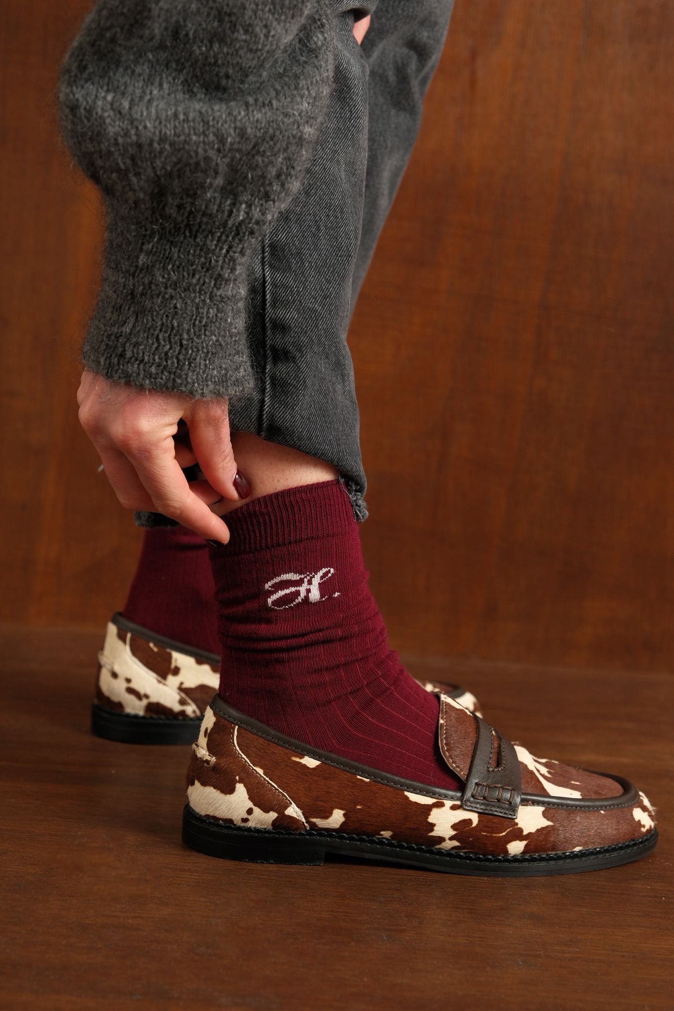 Chausettes FILIPPA bordeaux