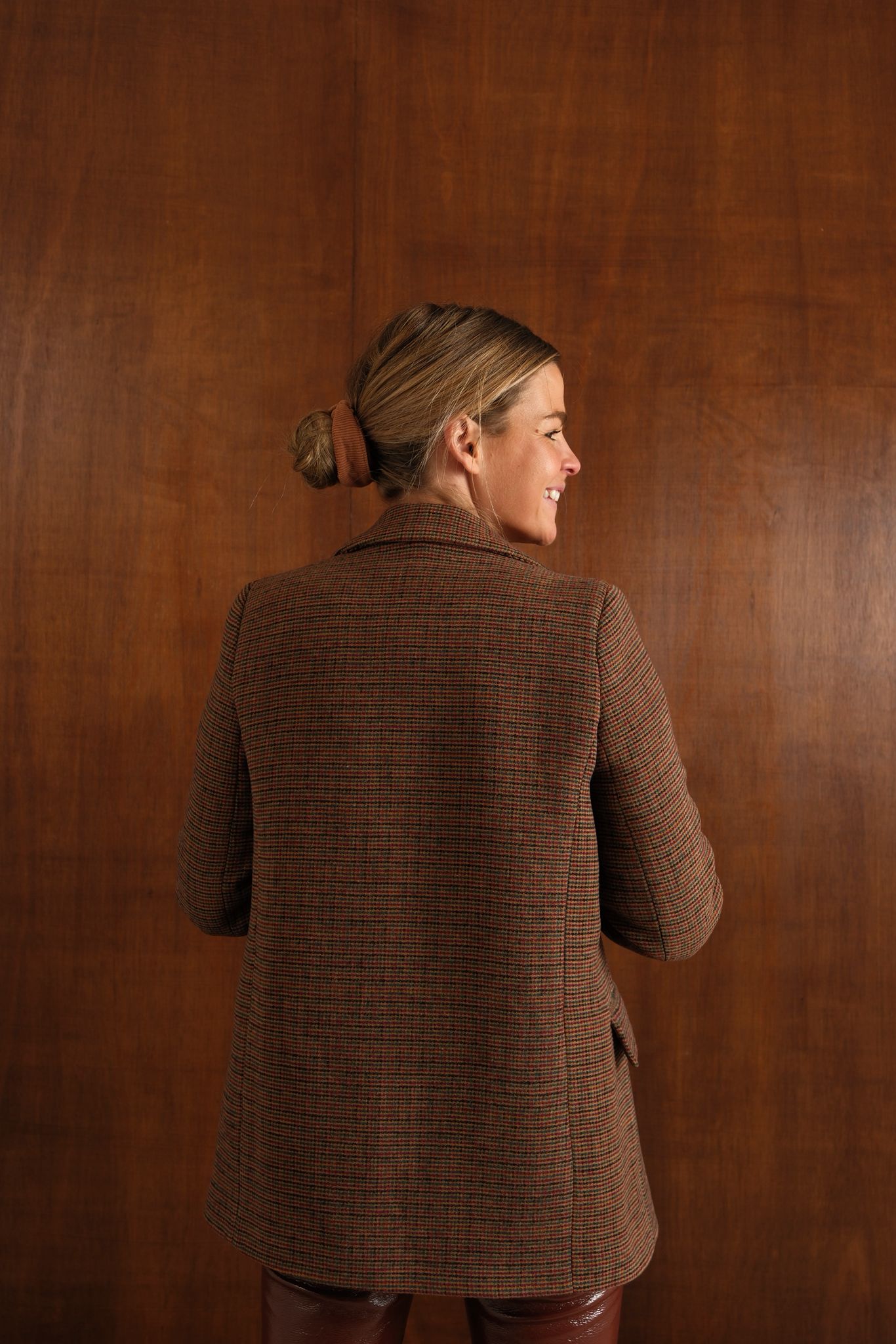 Blazer Gaspard carreaux marron