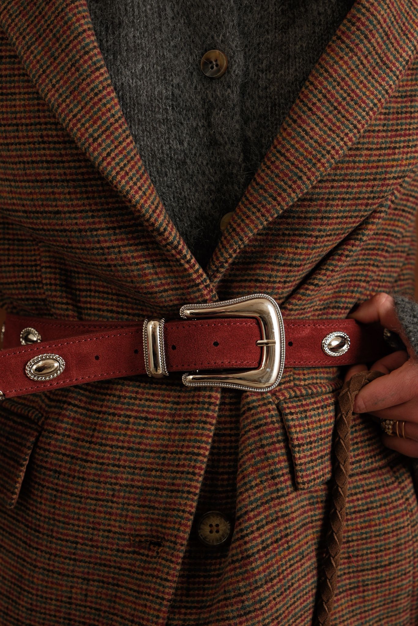 Blazer Gaspard carreaux marron