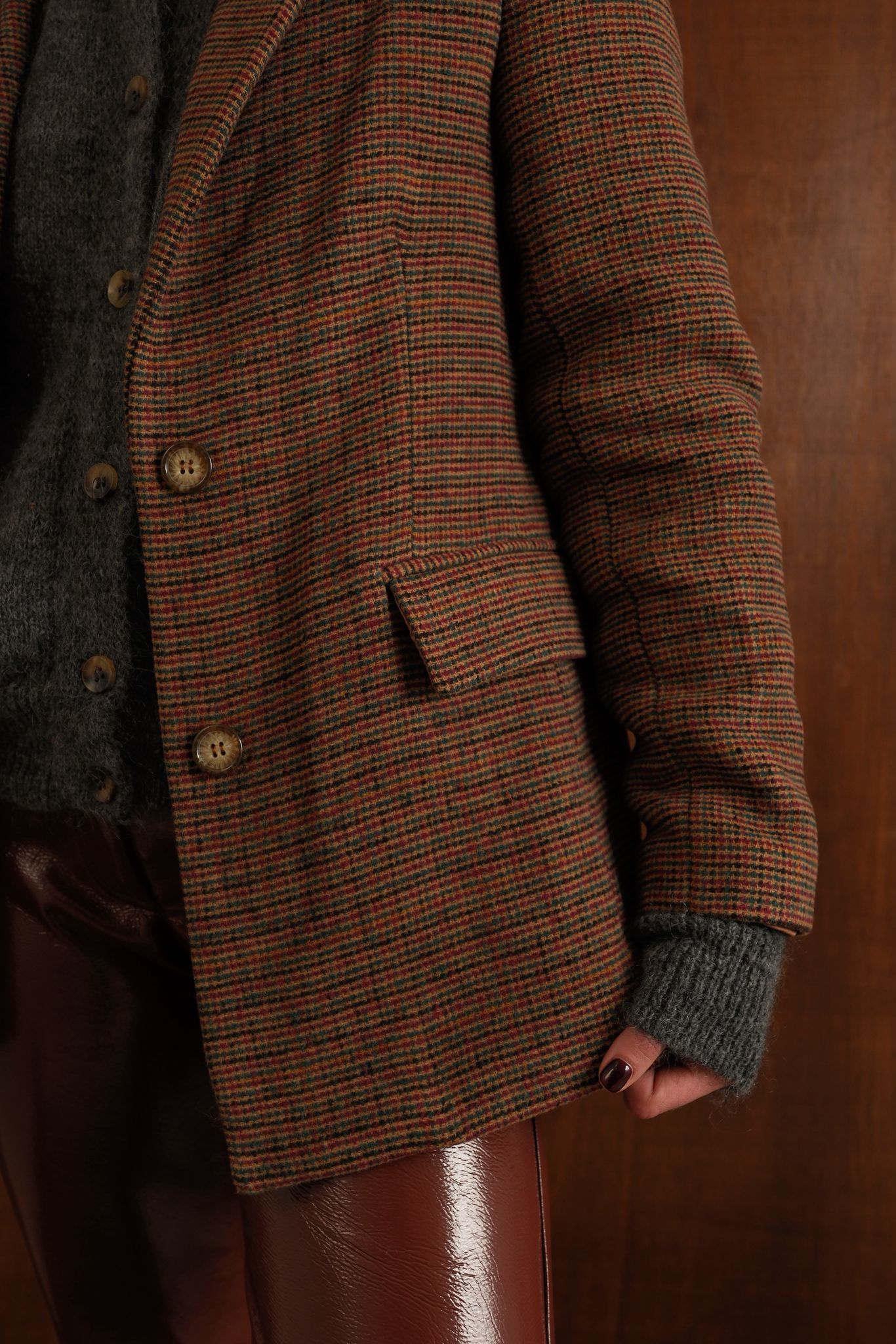 Blazer Gaspard carreaux marron