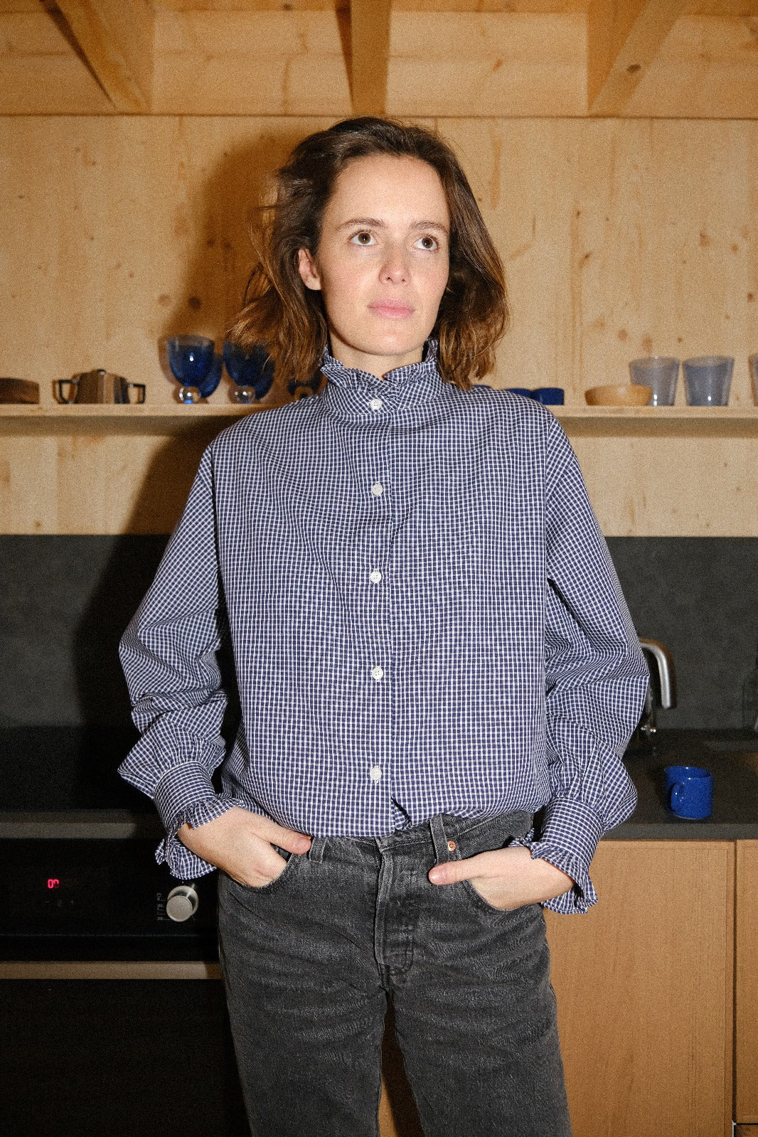 Blouse GARANCE vichy marine