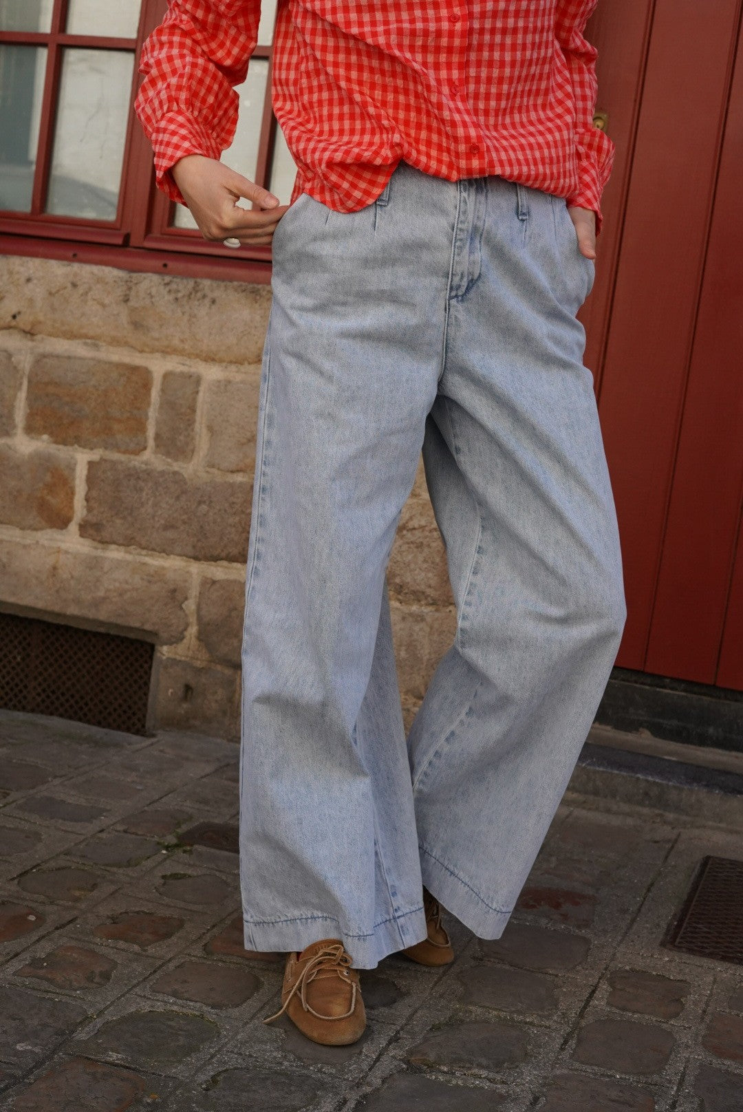 Jean large Jules denim clair