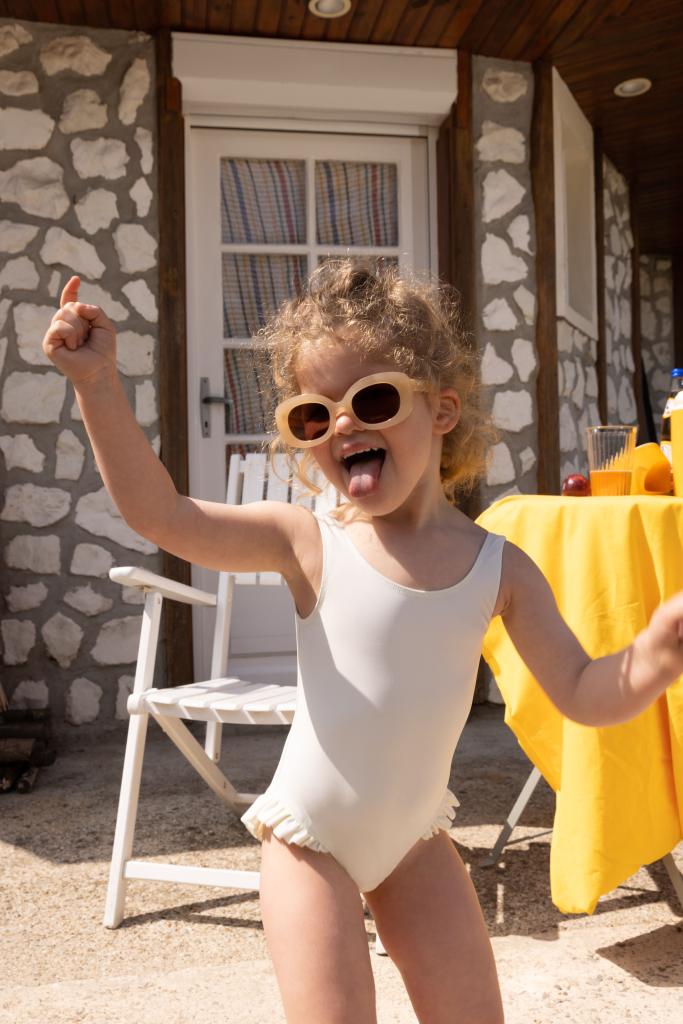 Maillot de bain enfant Lexy blanc Vanille